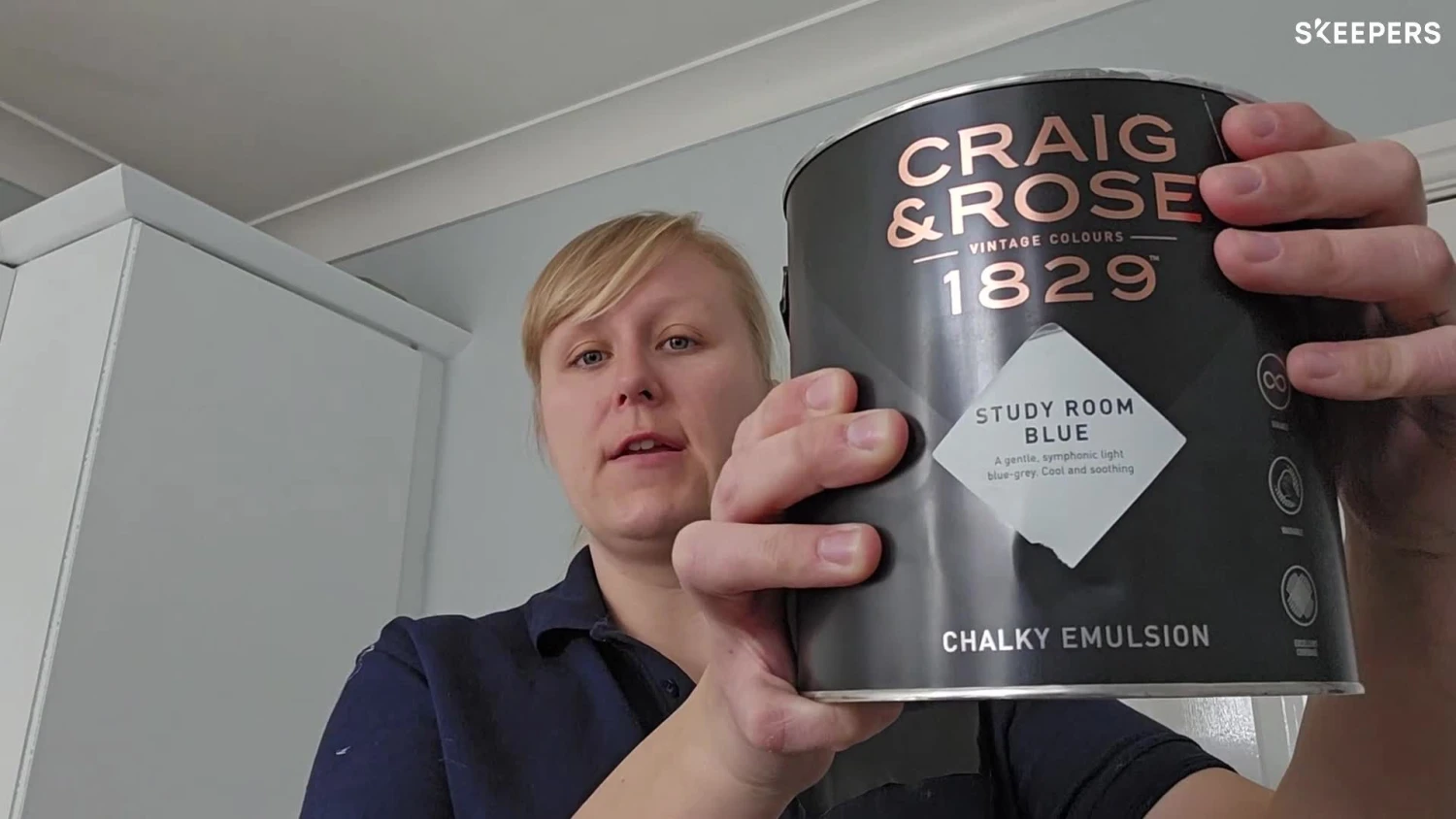 Craig & Rose 1829 Study Room Blue Chalky Emulsion Paint, 2.5L 2 Craig & Rose 1829 Study Room Blue Chalky Emulsion Paint, 2.5L - Image 2