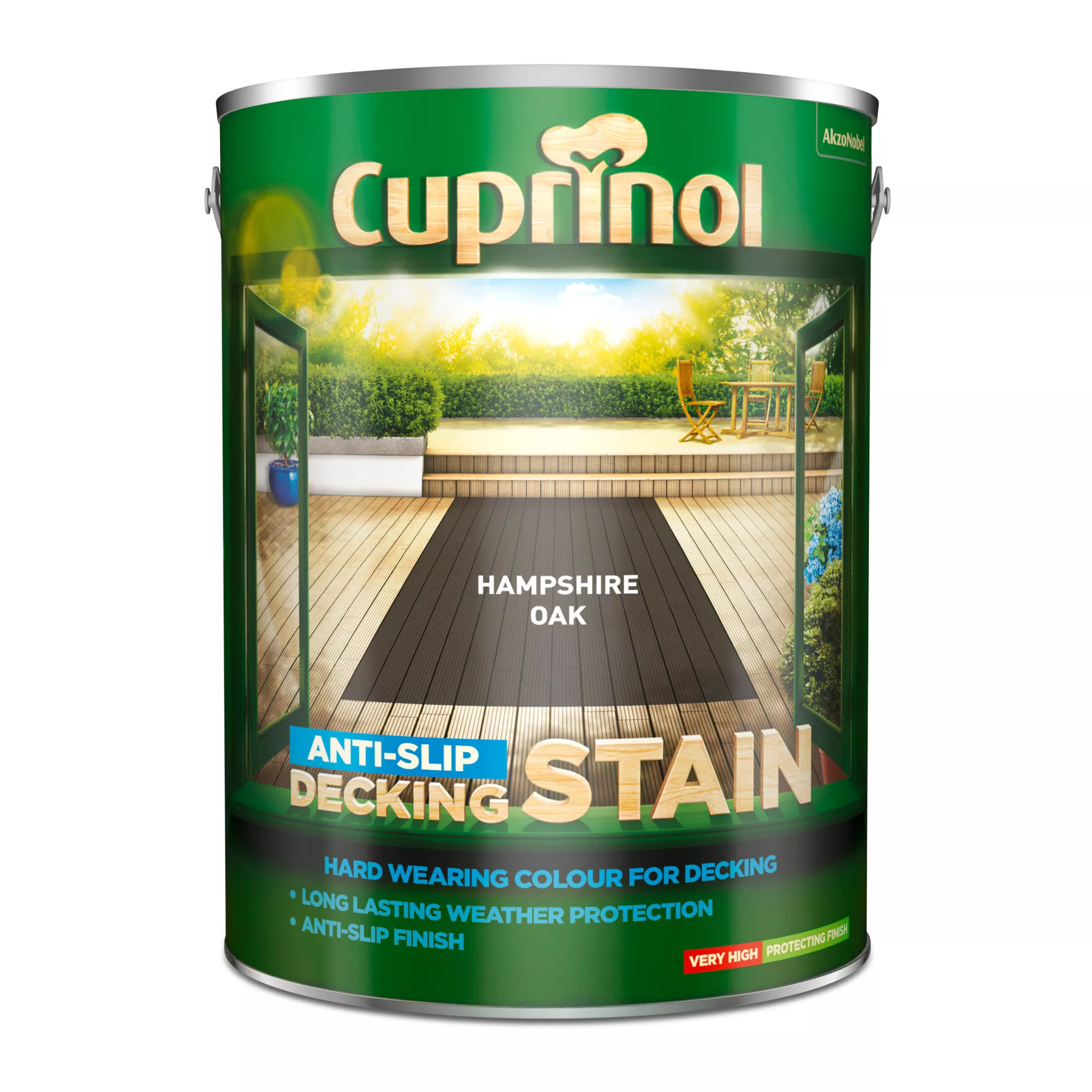 Cuprinol Anti-slip Hampshire Oak Decking Wood Stain, 5L 2 Cuprinol Anti-slip Hampshire Oak Decking Wood Stain, 5L - Image 2