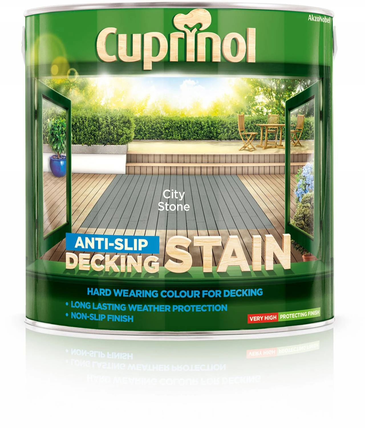 Cuprinol City Stone Matt Decking Wood Stain, 2.5L 1 Cuprinol City Stone Matt Decking Wood Stain, 2.5L