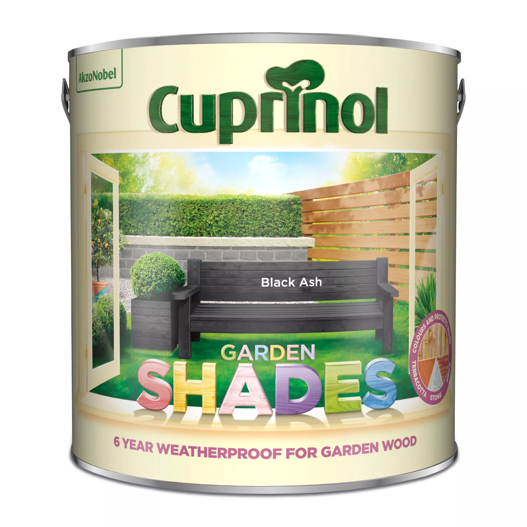 Cuprinol Garden Shades Black Ash Matt Exterior Wood Paint, 2.5L 2 Cuprinol Garden Shades Black Ash Matt Exterior Wood Paint, 2.5L - Image 2