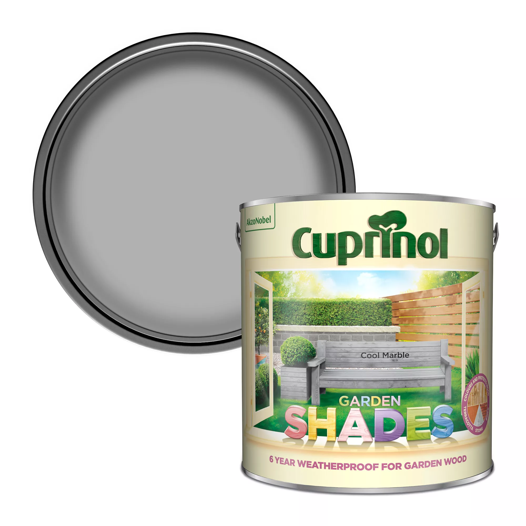 Cuprinol Garden Shades Cool Marble Matt Garden Paint, 2.5L Tin 1 Cuprinol Garden Shades Cool Marble Matt Garden Paint, 2.5L Tin