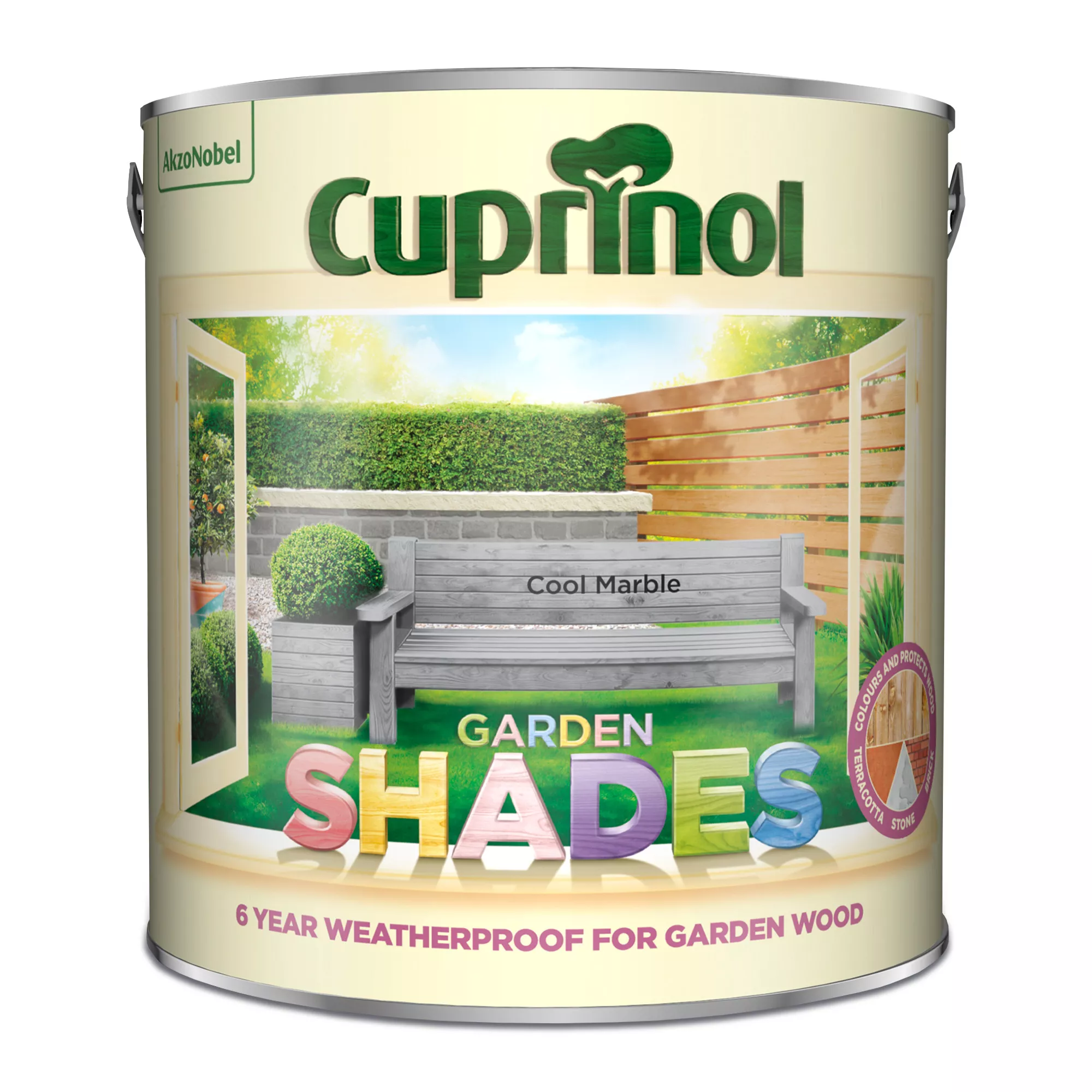 Cuprinol Garden Shades Cool Marble Matt Garden Paint, 2.5L Tin 5 Cuprinol Garden Shades Cool Marble Matt Garden Paint, 2.5L Tin - Image 5
