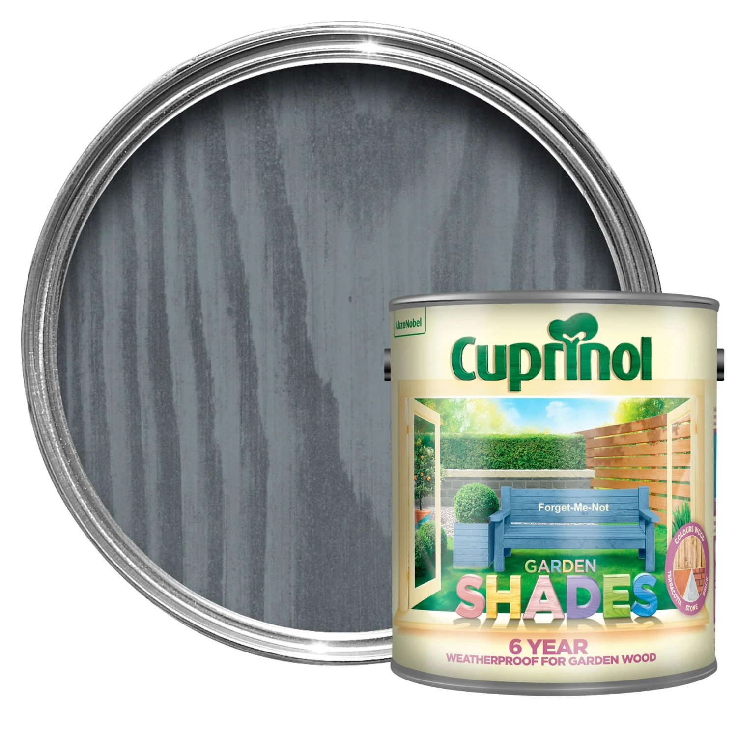 Cuprinol Garden Shades Forget Me Not Matt Multi-surface Exterior Wood Paint, 2.5L 1 Cuprinol Garden Shades Forget Me Not Matt Multi-surface Exterior Wood Paint, 2.5L