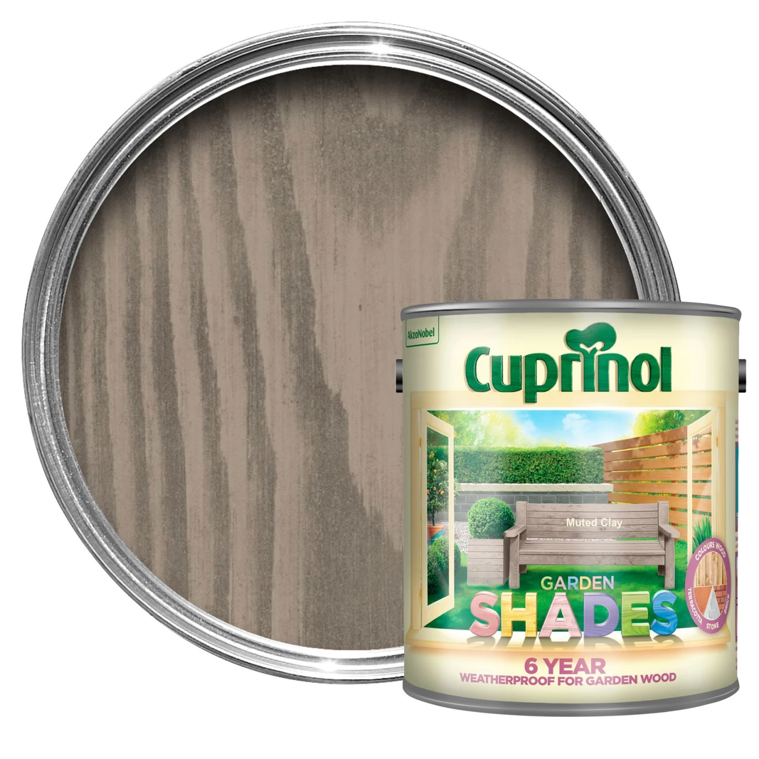 Cuprinol Garden Shades Muted Clay Matt Exterior Wood Paint, 2.5L 1 Cuprinol Garden Shades Muted Clay Matt Exterior Wood Paint, 2.5L