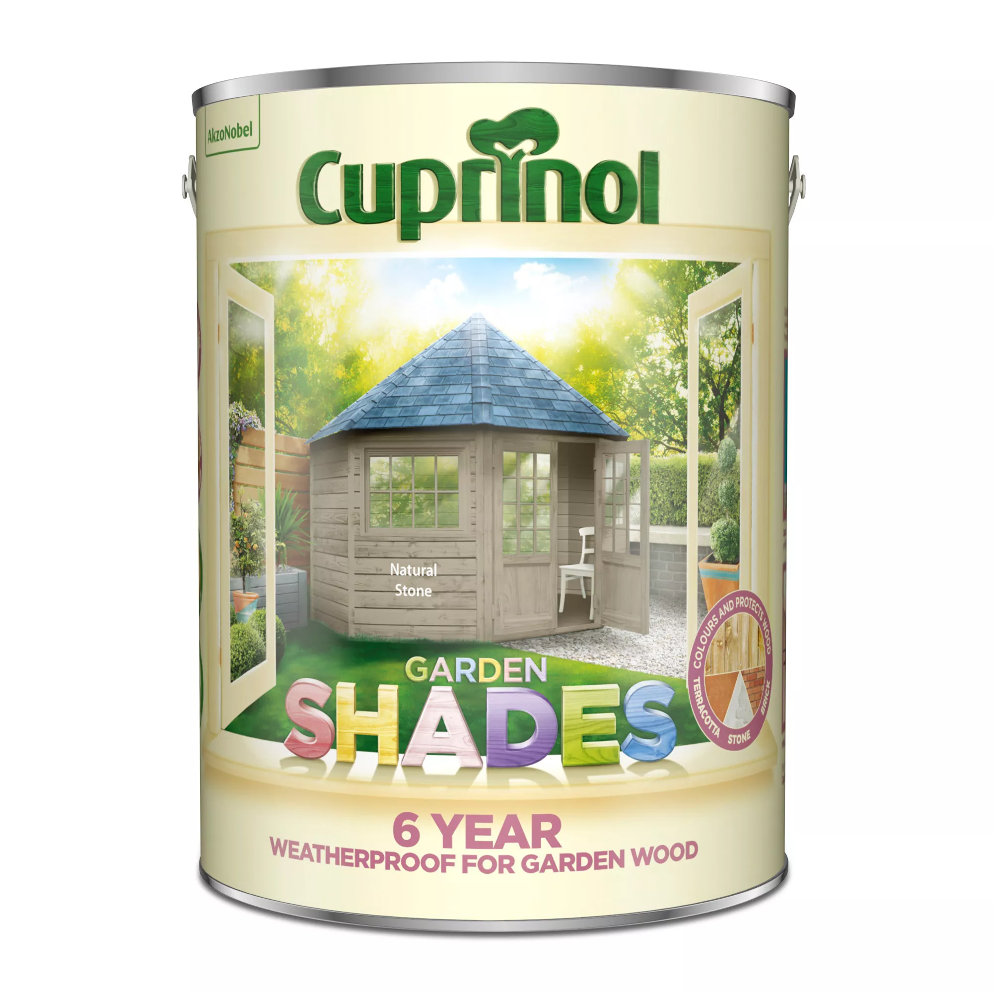 Cuprinol Garden Shades Natural Stone Matt Multi-surface Exterior Wood Paint, 5L 2 Cuprinol Garden Shades Natural Stone Matt Multi-surface Exterior Wood Paint, 5L - Image 2