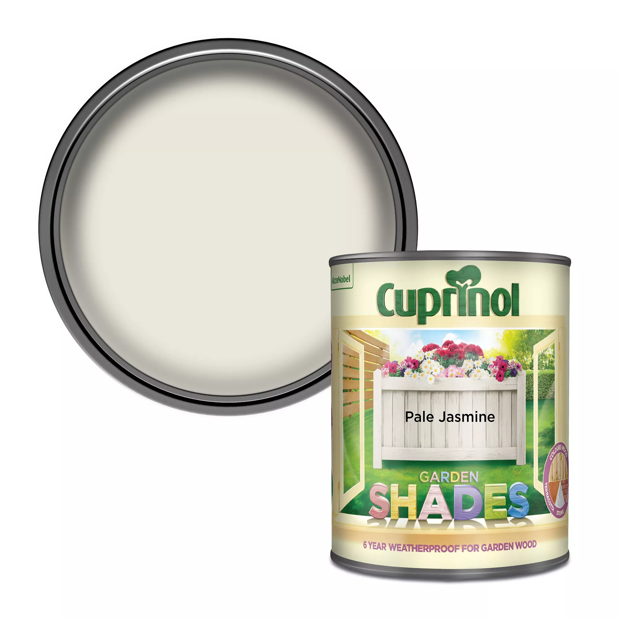 Cuprinol Garden Shades Pale Jasmine Matt Multi-surface Exterior Wood Paint, 1L 1 Cuprinol Garden Shades Pale Jasmine Matt Multi-surface Exterior Wood Paint, 1L