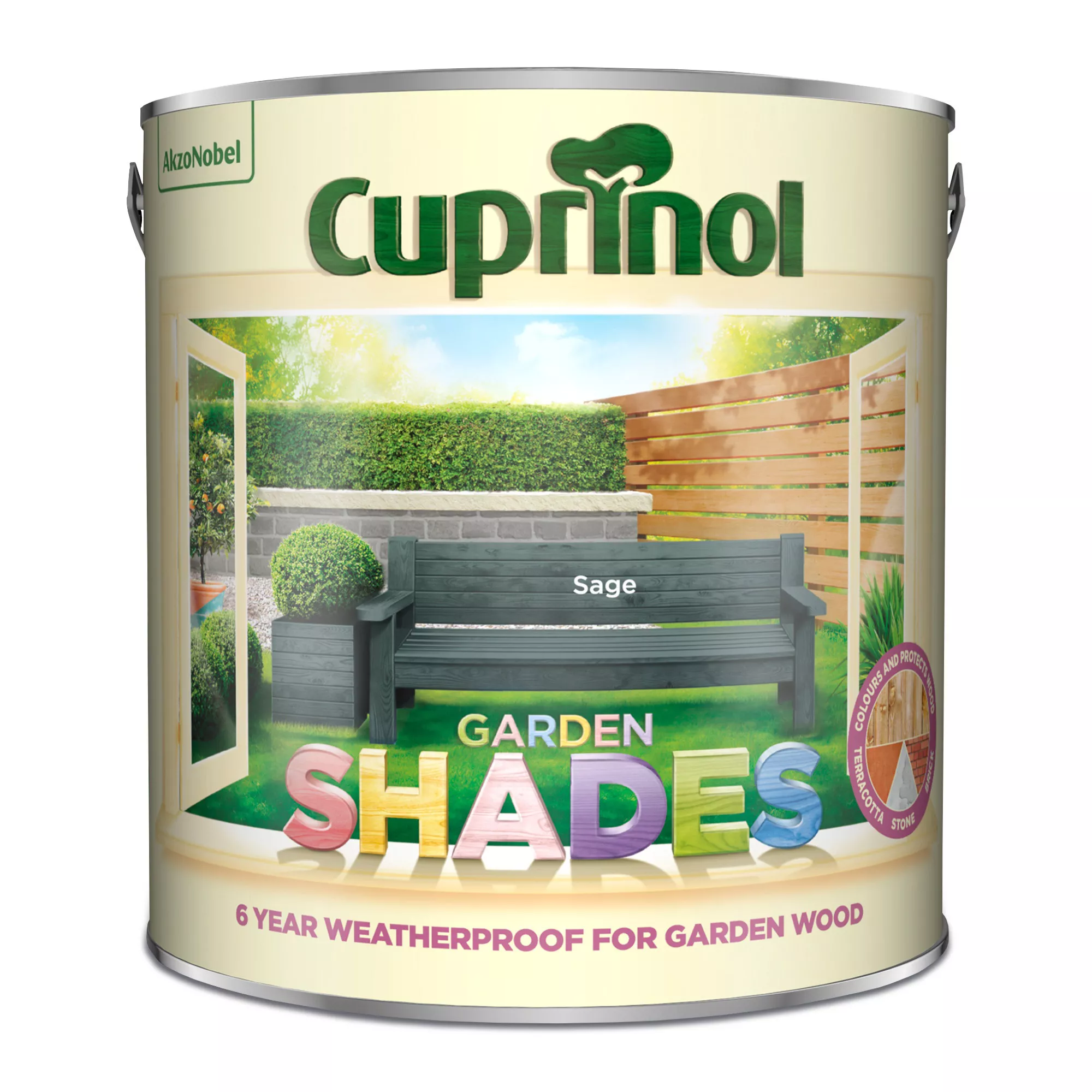 Cuprinol Garden Shades Sage Matt Multi-surface Exterior Wood Paint, 2.5L 2 Cuprinol Garden Shades Sage Matt Multi-surface Exterior Wood Paint, 2.5L - Image 2