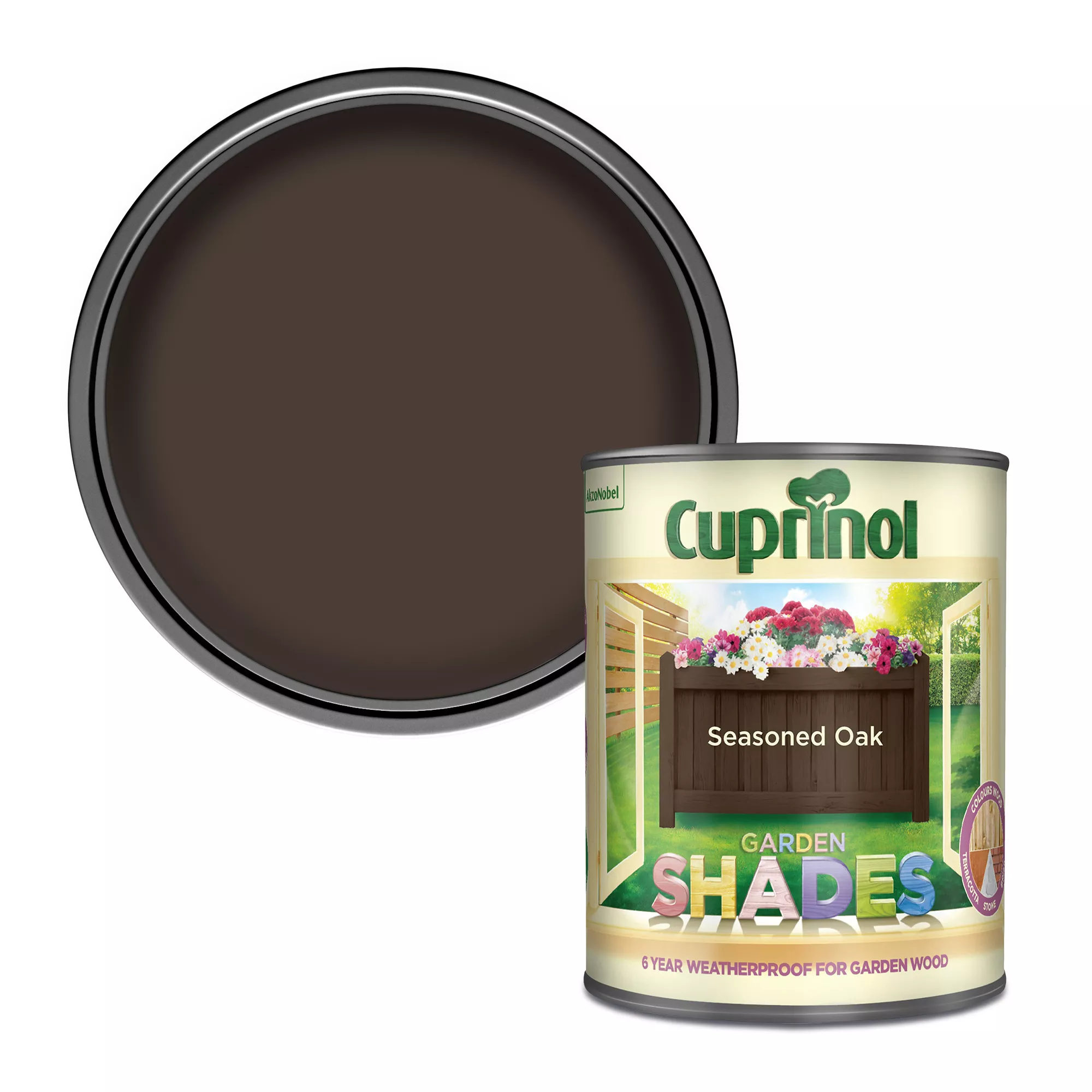 Cuprinol Garden Shades Seasoned Oak Matt Multi-surface Exterior Wood Paint, 1L 1 Cuprinol Garden Shades Seasoned Oak Matt Multi-surface Exterior Wood Paint, 1L