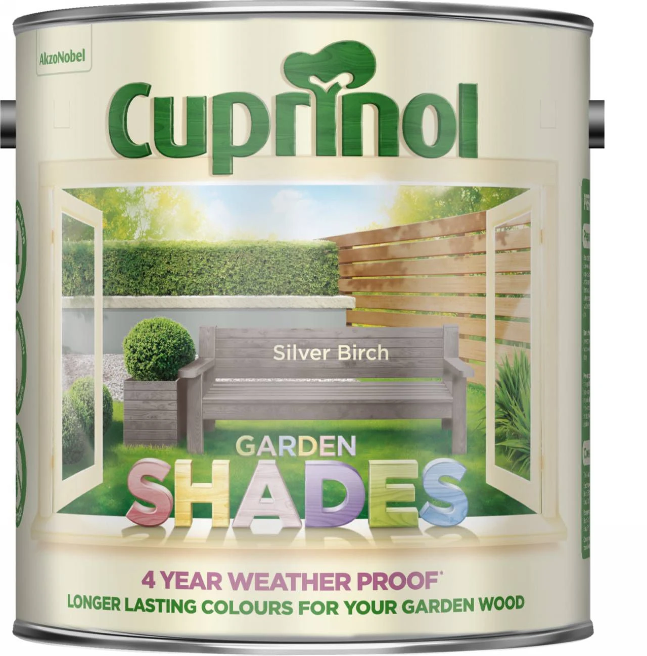 Cuprinol Garden Shades Silver Birch Matt Multi-surface Exterior Wood Paint, 2.5L 2 Cuprinol Garden Shades Silver Birch Matt Multi-surface Exterior Wood Paint, 2.5L - Image 2