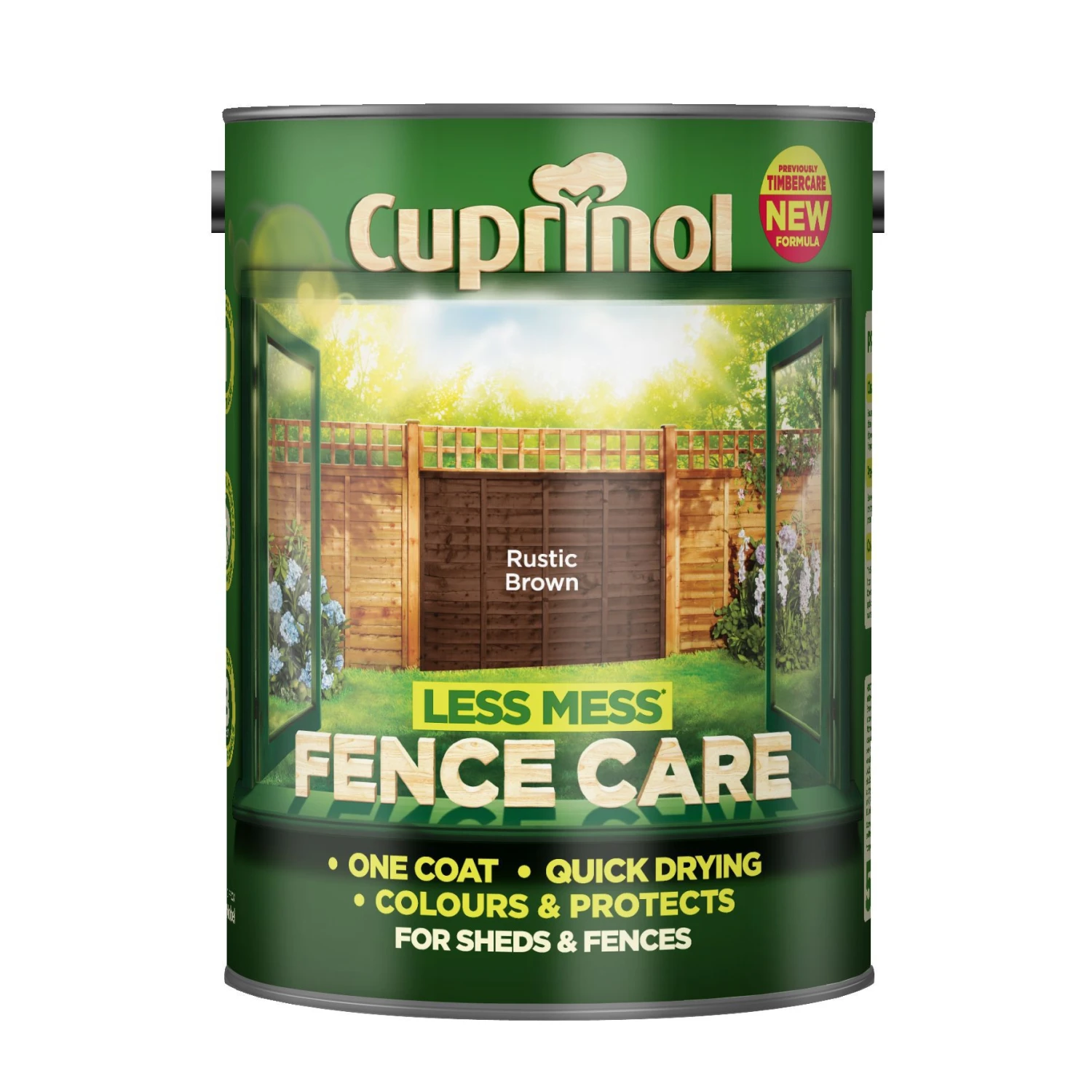 Cuprinol Less Mess Fence Care Rustic Brown Matt Exterior Wood Paint, 5L 2 Cuprinol Less Mess Fence Care Rustic Brown Matt Exterior Wood Paint, 5L - Image 2