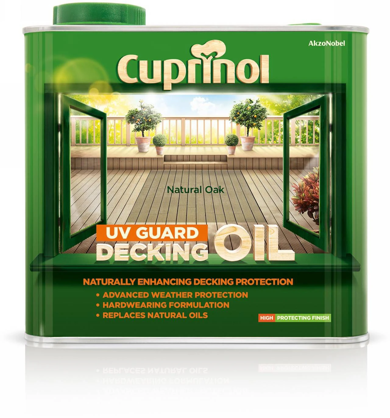 Cuprinol UV Guard Natural Oak Matt UV Resistant Decking Wood Oil, 2.5L 2 Cuprinol UV Guard Natural Oak Matt UV Resistant Decking Wood Oil, 2.5L - Image 2