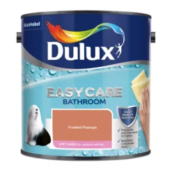Dulux Easycare Bathroom Frosted Papaya Soft Sheen Wall Paint, 2.5L -Outlet Paint Hub Store dulux easycare bathroom frosted papaya soft sheen wall paint 2 5l5010212668627 08c bq