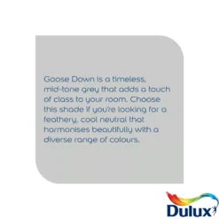 Dulux Easycare Bathroom Goose Down Soft Sheen Wall Paint, 2.5L -Outlet Paint Hub Store dulux easycare bathroom goose down soft sheen wall paint 2 5l5010212668559 36c bq