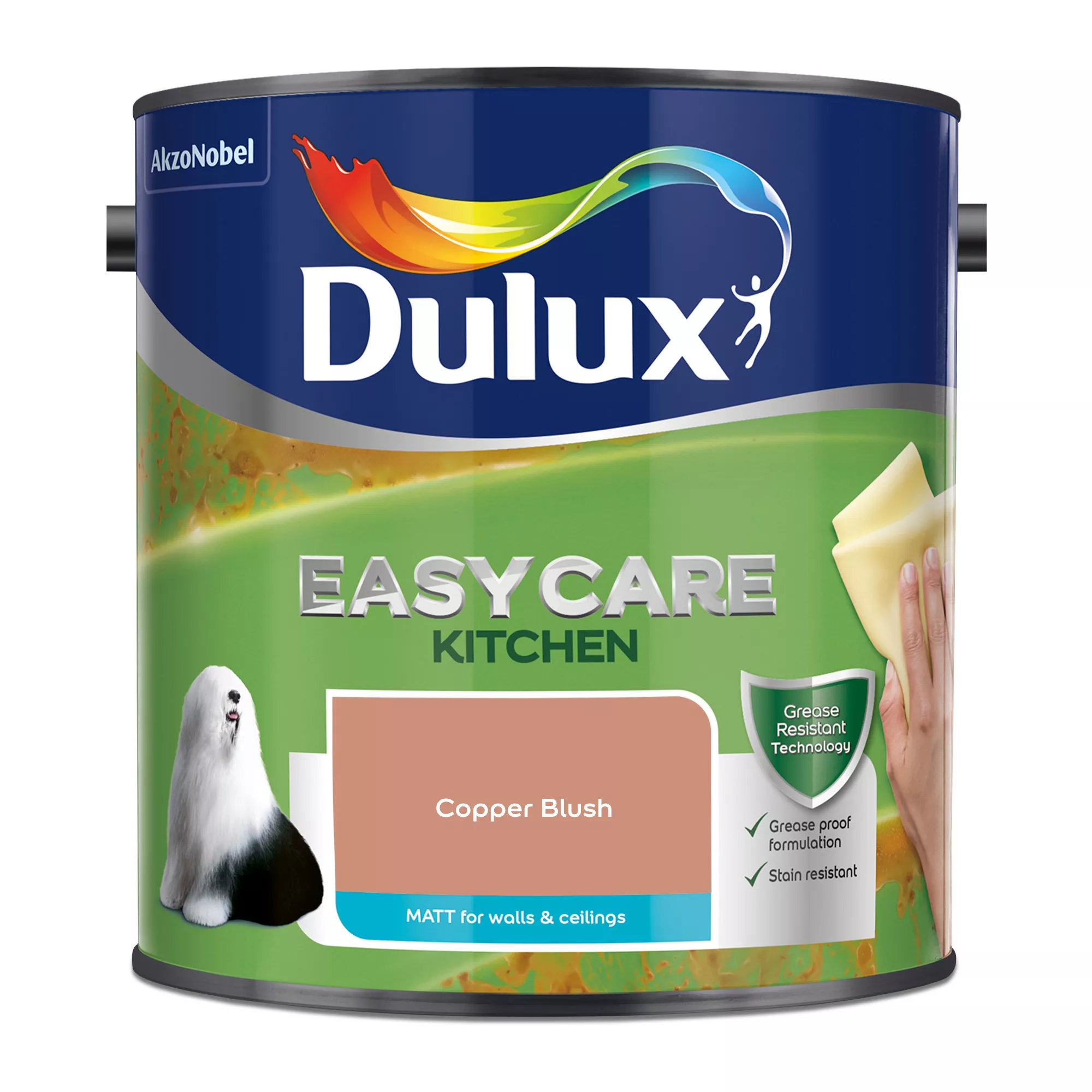 Dulux Easycare Kitchen Copper Blush Matt Wall Paint, 2.5L 2 Dulux Easycare Kitchen Copper Blush Matt Wall Paint, 2.5L - Image 2