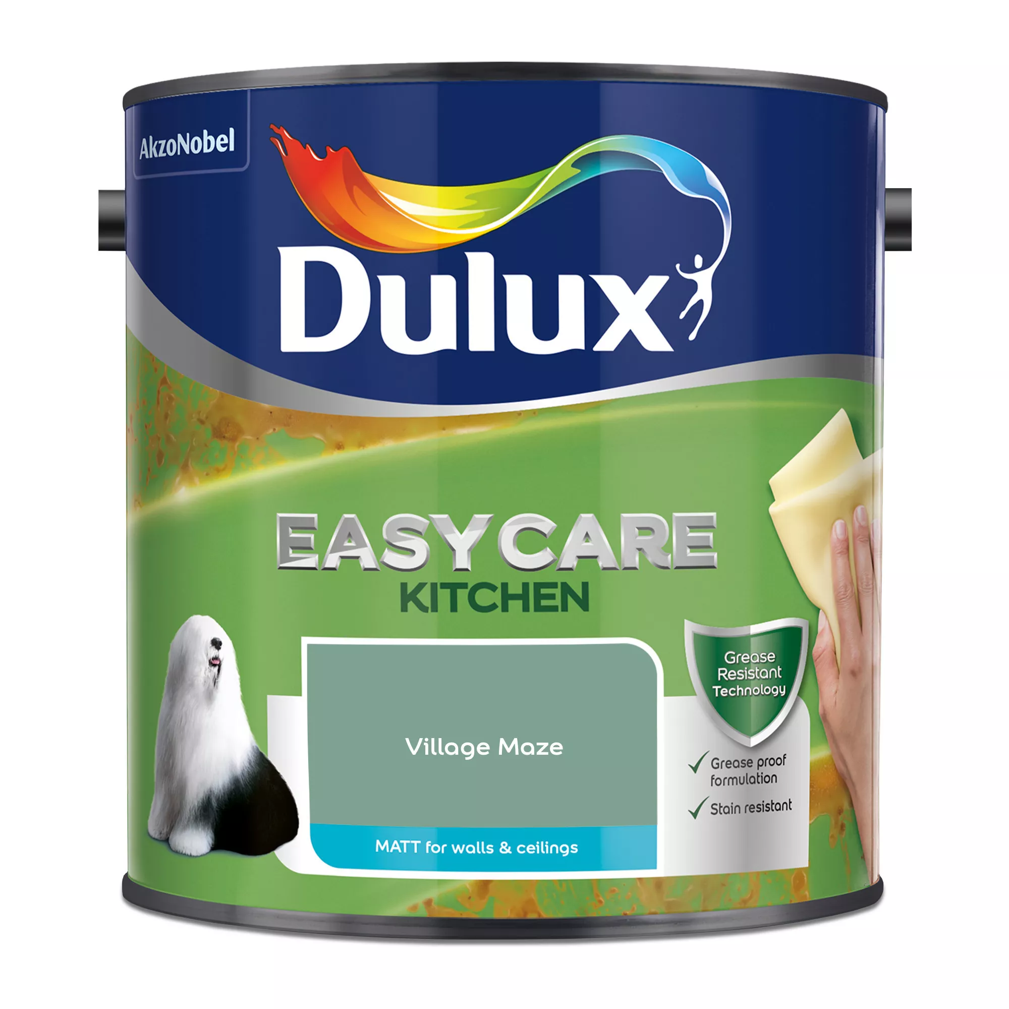 Dulux Easycare Kitchen Village Maze Matt Wall Paint, 2.5L 2 Dulux Easycare Kitchen Village Maze Matt Wall Paint, 2.5L - Image 2