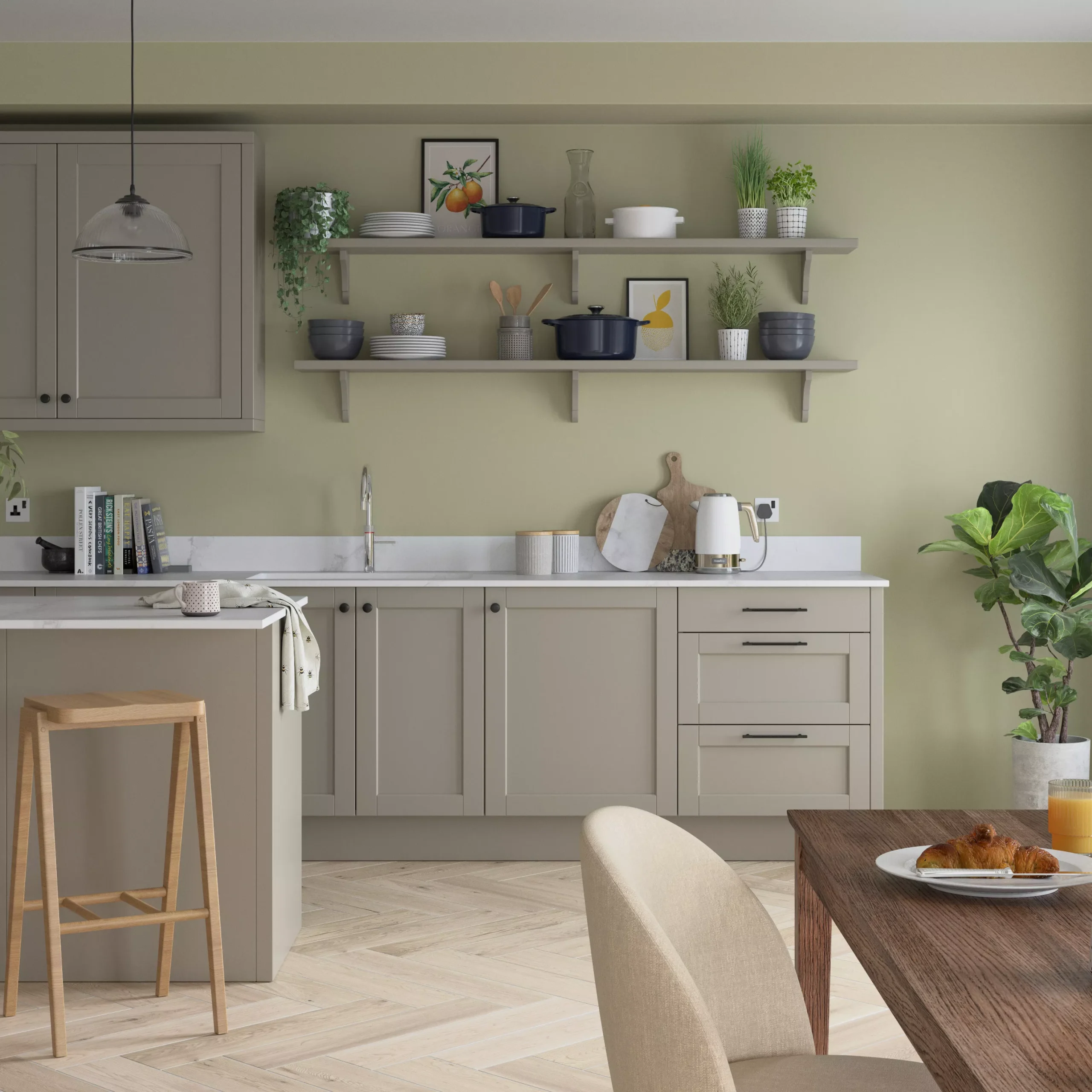 Dulux Easycare Washable & Tough Fresh Artichoke Matt Wall Paint, 2.5L 7 Dulux Easycare Washable & Tough Fresh Artichoke Matt Wall Paint, 2.5L - Image 7