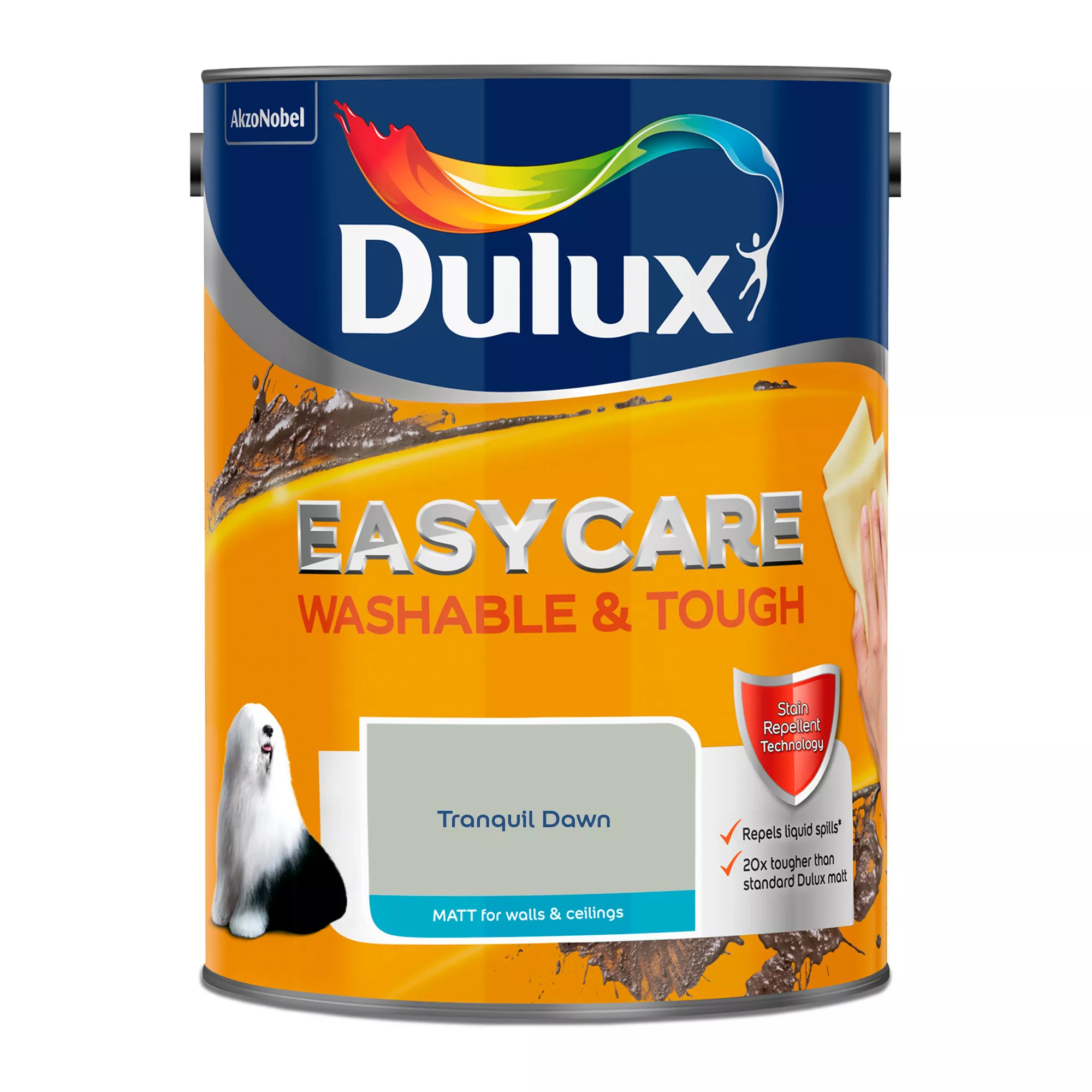 Dulux Easycare Washable & Tough Tranquil Dawn Matt Wall Paint, 5L 2 Dulux Easycare Washable & Tough Tranquil Dawn Matt Wall Paint, 5L - Image 2
