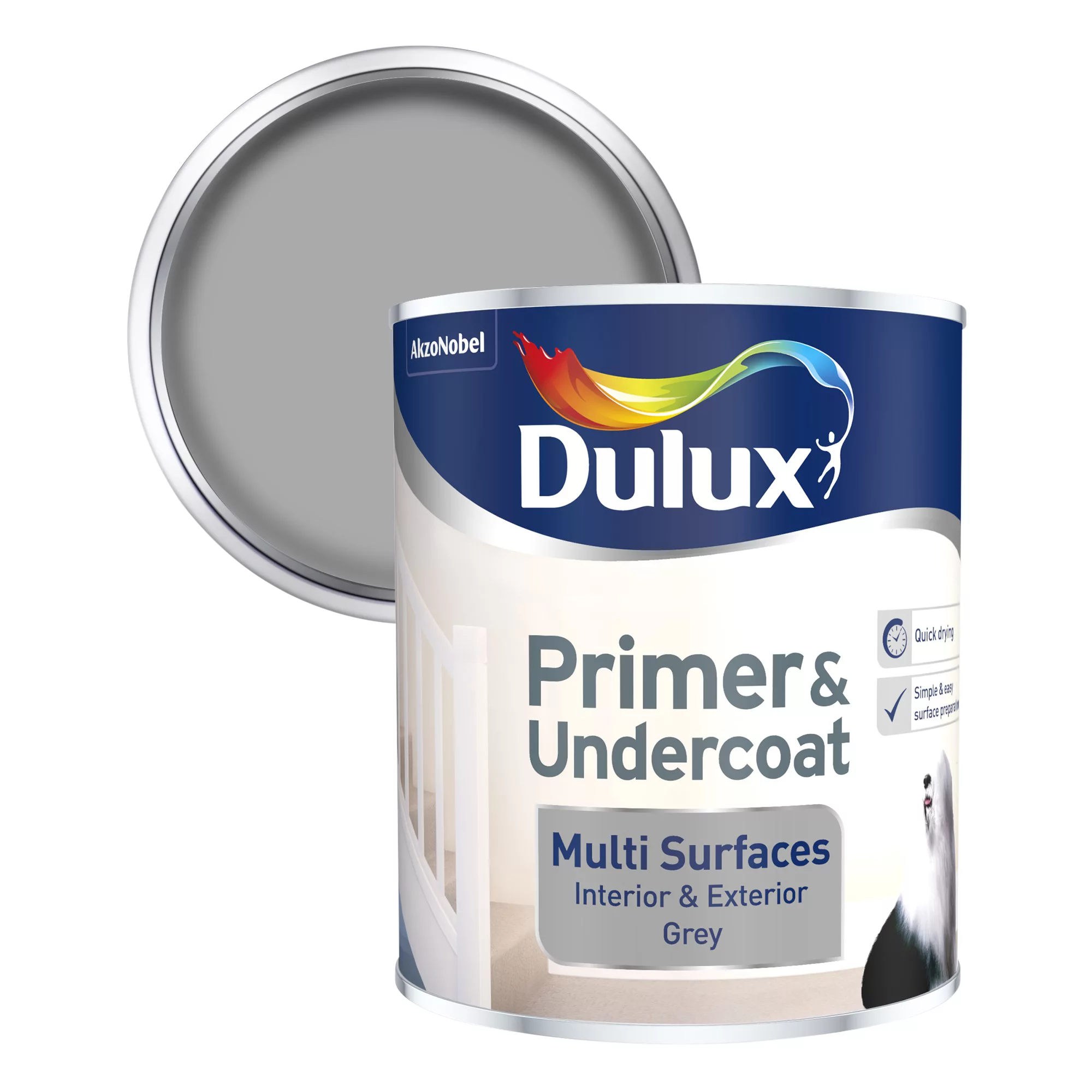 Dulux Universal Grey Multi-surface Primer & Undercoat, 750ml 1 Dulux Universal Grey Multi-surface Primer & Undercoat, 750ml