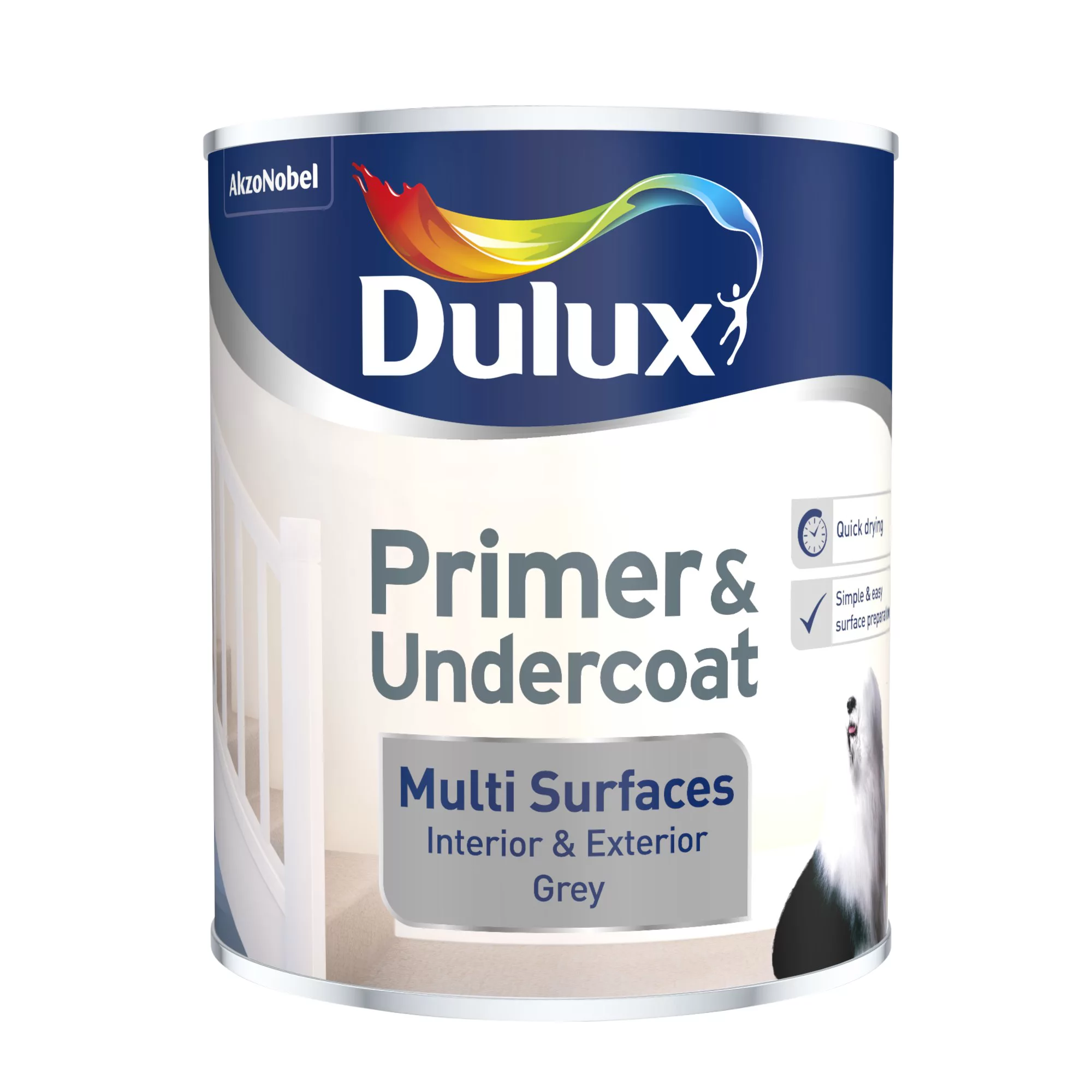 Dulux Universal Grey Multi-surface Primer & Undercoat, 750ml 2 Dulux Universal Grey Multi-surface Primer & Undercoat, 750ml - Image 2