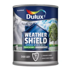 Dulux Weathershield Grey Metal & Wood Undercoat, 750ml -Outlet Paint Hub Store dulux weathershield grey metal wood undercoat 750ml5010212451625 08c bq