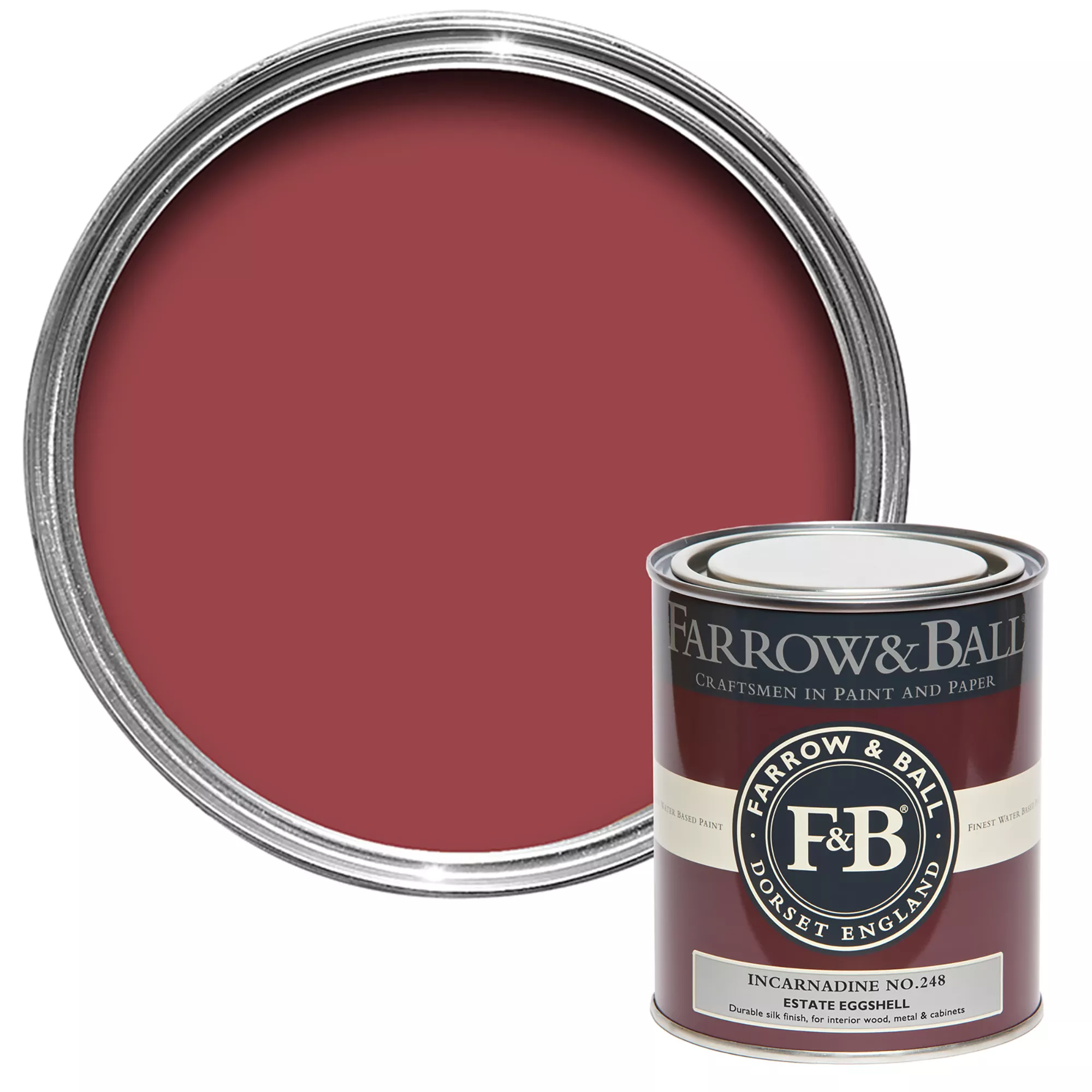 Farrow & Ball Estate Incarnadine No.248 Eggshell Paint, 750ml 1 Farrow & Ball Estate Incarnadine No.248 Eggshell Paint, 750ml
