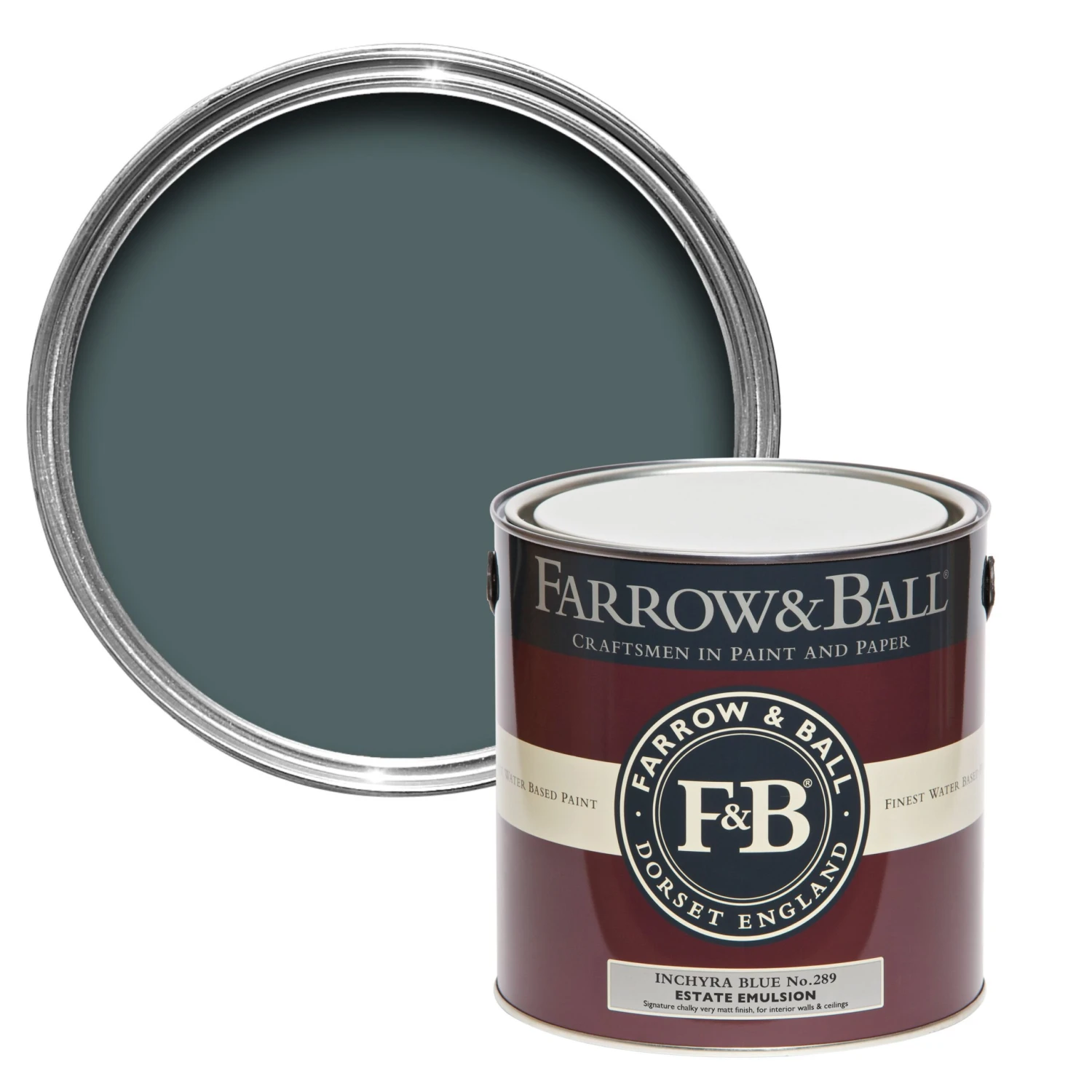 Farrow & Ball Estate Inchyra Blue No.289 Matt Emulsion Paint, 2.5L 1 Farrow & Ball Estate Inchyra Blue No.289 Matt Emulsion Paint, 2.5L