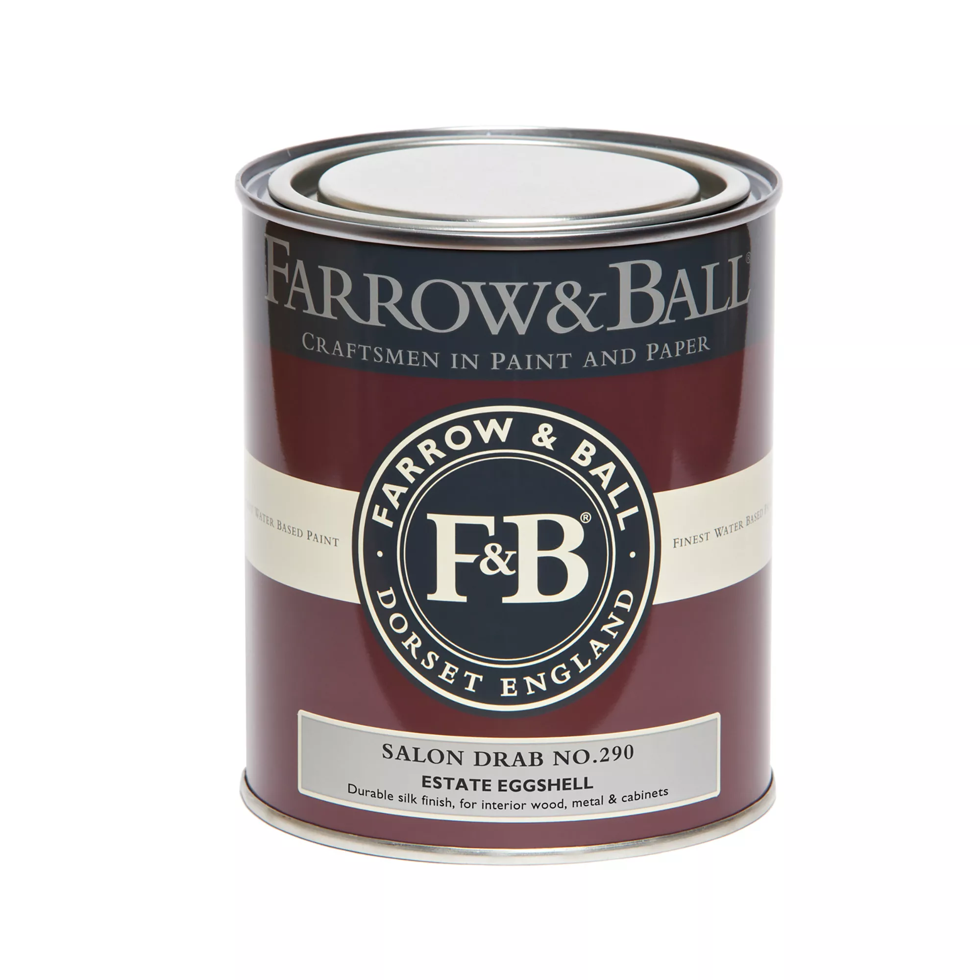 Farrow & Ball Estate Salon Drab No.290 Eggshell Paint, 750ml 2 Farrow & Ball Estate Salon Drab No.290 Eggshell Paint, 750ml - Image 2