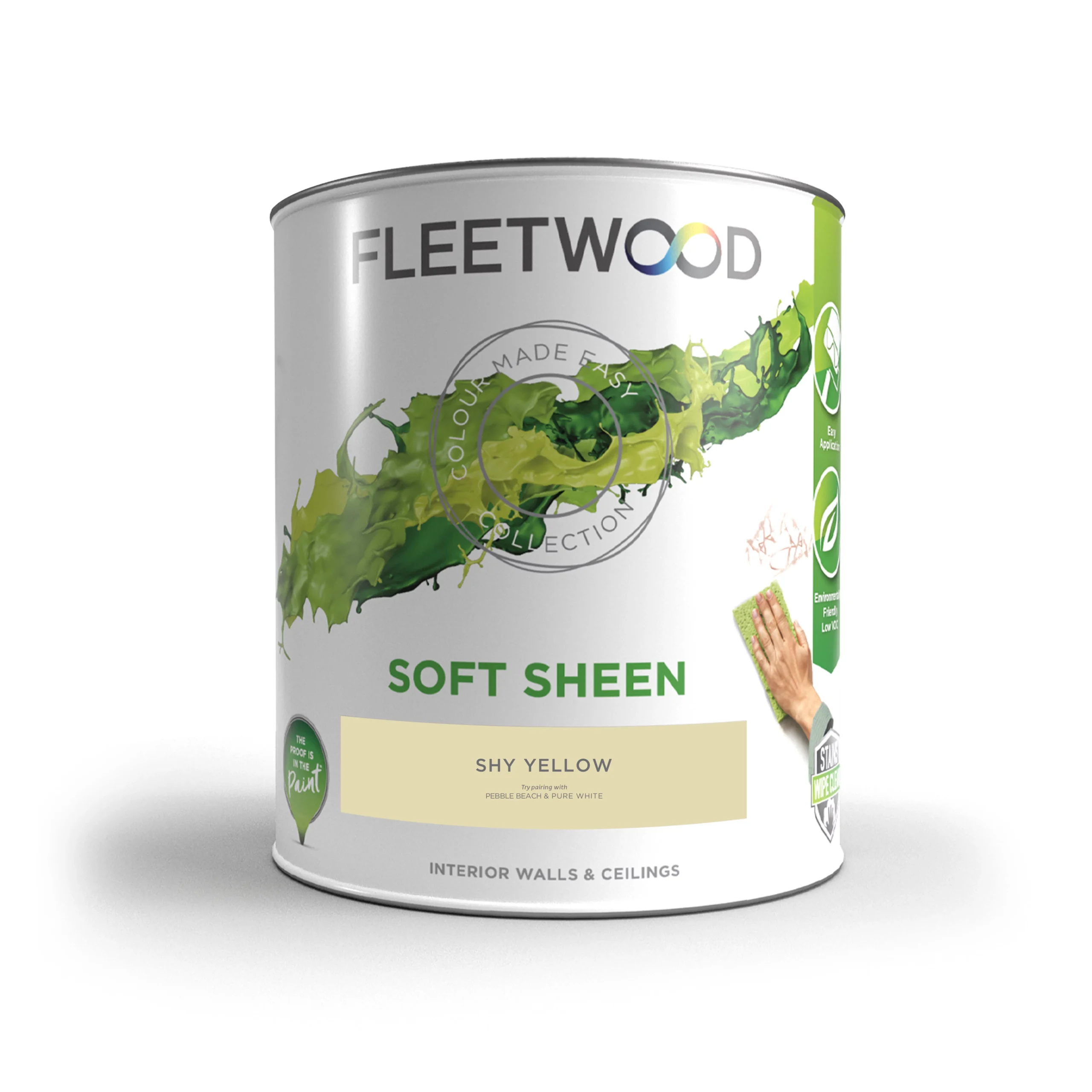 Fleetwood Softsheen Lemon Soft Sheen Emulsion Paint, 5L 2 Fleetwood Softsheen Lemon Soft Sheen Emulsion Paint, 5L - Image 2