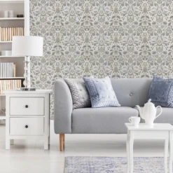 GoodHome Acuama Grey & Yellow Ornamental Metallic Effect Textured Wallpaper -Outlet Paint Hub Store goodhome acuama grey yellow ornamental metallic effect textured wallpaper5059340408446 21i