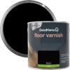 GoodHome Black Satin Floor Wood Varnish, 2.5L
