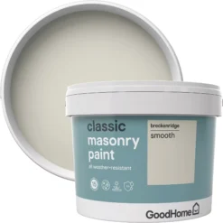 GoodHome Classic Breckenridge Smooth Matt Masonry Paint, 10L -Outlet Paint Hub Store goodhome classic breckenridge smooth matt masonry paint 10l3663602521778 37c