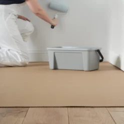 GoodHome Corrugated Paper Dust Sheet, (L)12m, (W)0.6m -Outlet Paint Hub Store goodhome corrugated paper dust sheet l 12m w 0 6m5059340015262 30i