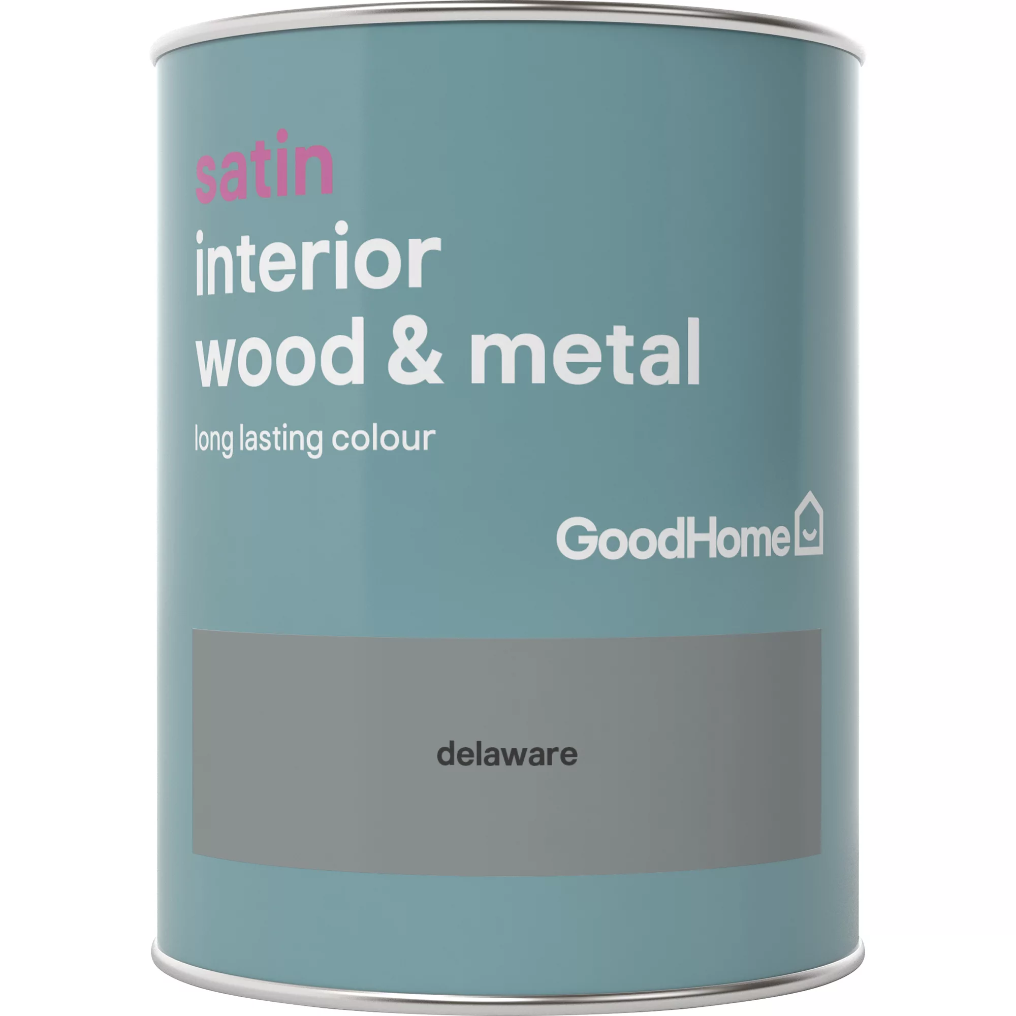 GoodHome Delaware Satin Metal & Wood Paint, 750ml 2 GoodHome Delaware Satin Metal & Wood Paint, 750ml - Image 2
