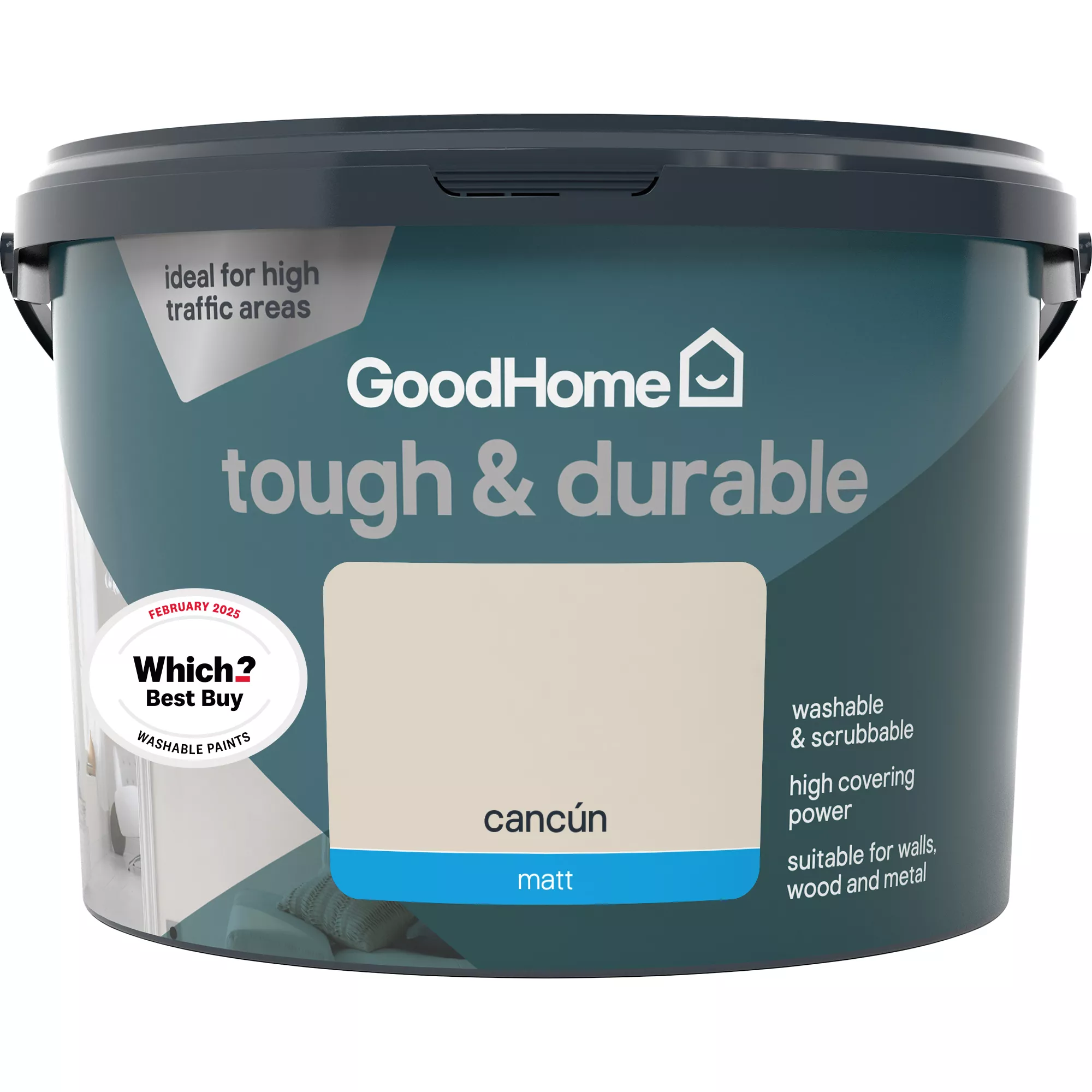 GoodHome Durable Cancun Matt Emulsion Paint, 2.5L 3 GoodHome Durable Cancun Matt Emulsion Paint, 2.5L - Image 3