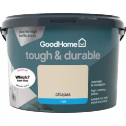 GoodHome Durable Chiapas Matt Emulsion Paint, 2.5L -Outlet Paint Hub Store goodhome durable chiapas matt emulsion paint 2 5l3663602411383 02c