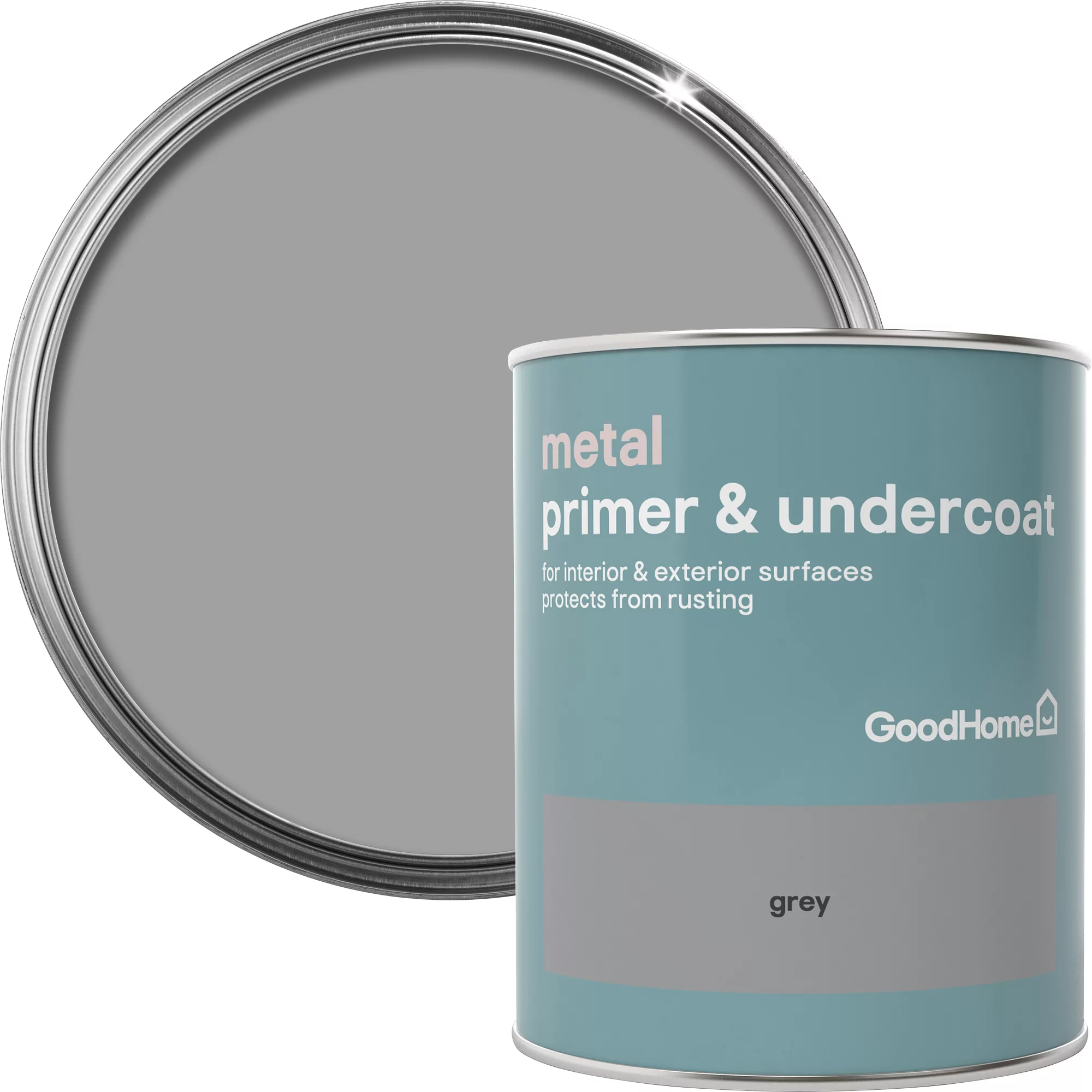 GoodHome Metal Grey Metal Primer & Undercoat, 750ml 2 GoodHome Metal Grey Metal Primer & Undercoat, 750ml - Image 2