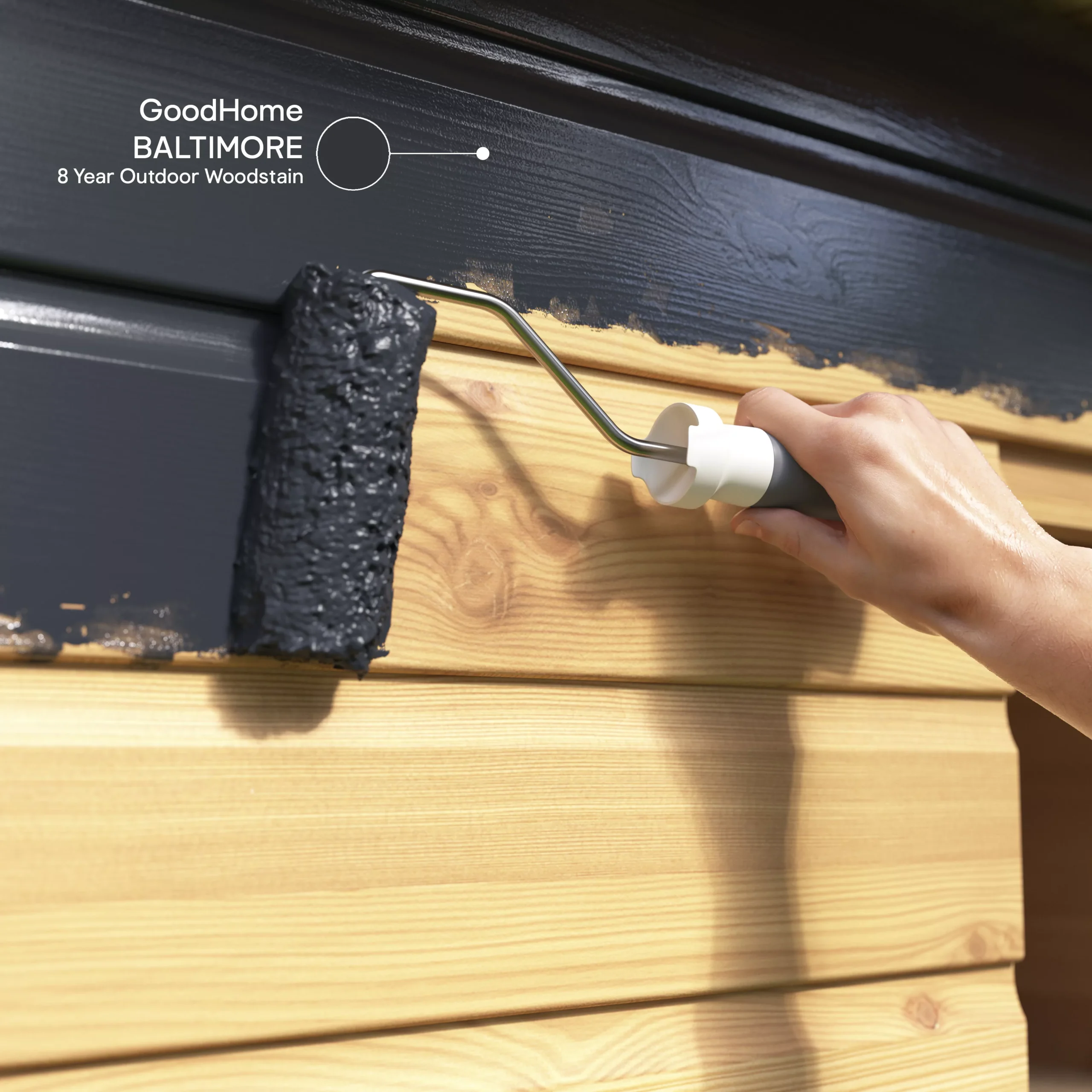 GoodHome Outdoor Baltimore Satin Quick Dry Wood Stain, 750ml 5 GoodHome Outdoor Baltimore Satin Quick Dry Wood Stain, 750ml - Image 5