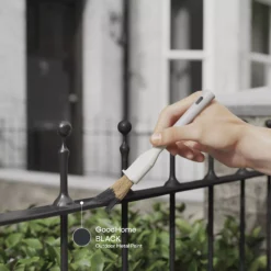 GoodHome Outdoor Black Satinwood Exterior Metal Paint, 2.5L Tin -Outlet Paint Hub Store goodhome outdoor black satinwood exterior metal paint 2 5l tin5059340296050 19i EN 2022