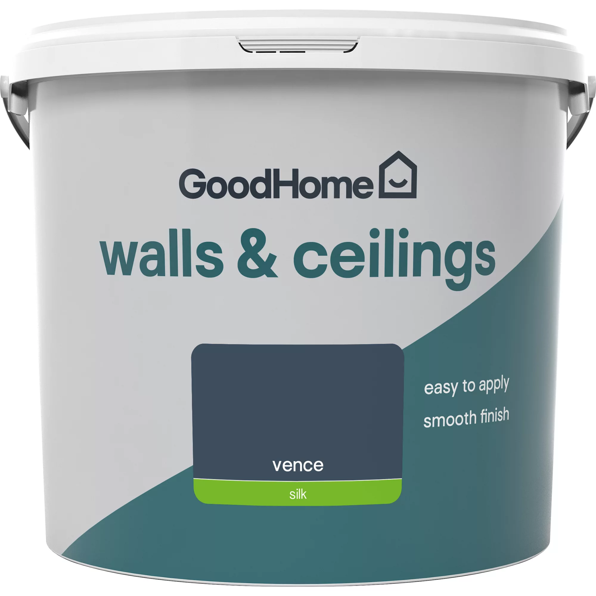 GoodHome Walls & Ceilings Vence Silk Emulsion Paint, 5L 2 GoodHome Walls & Ceilings Vence Silk Emulsion Paint, 5L - Image 2