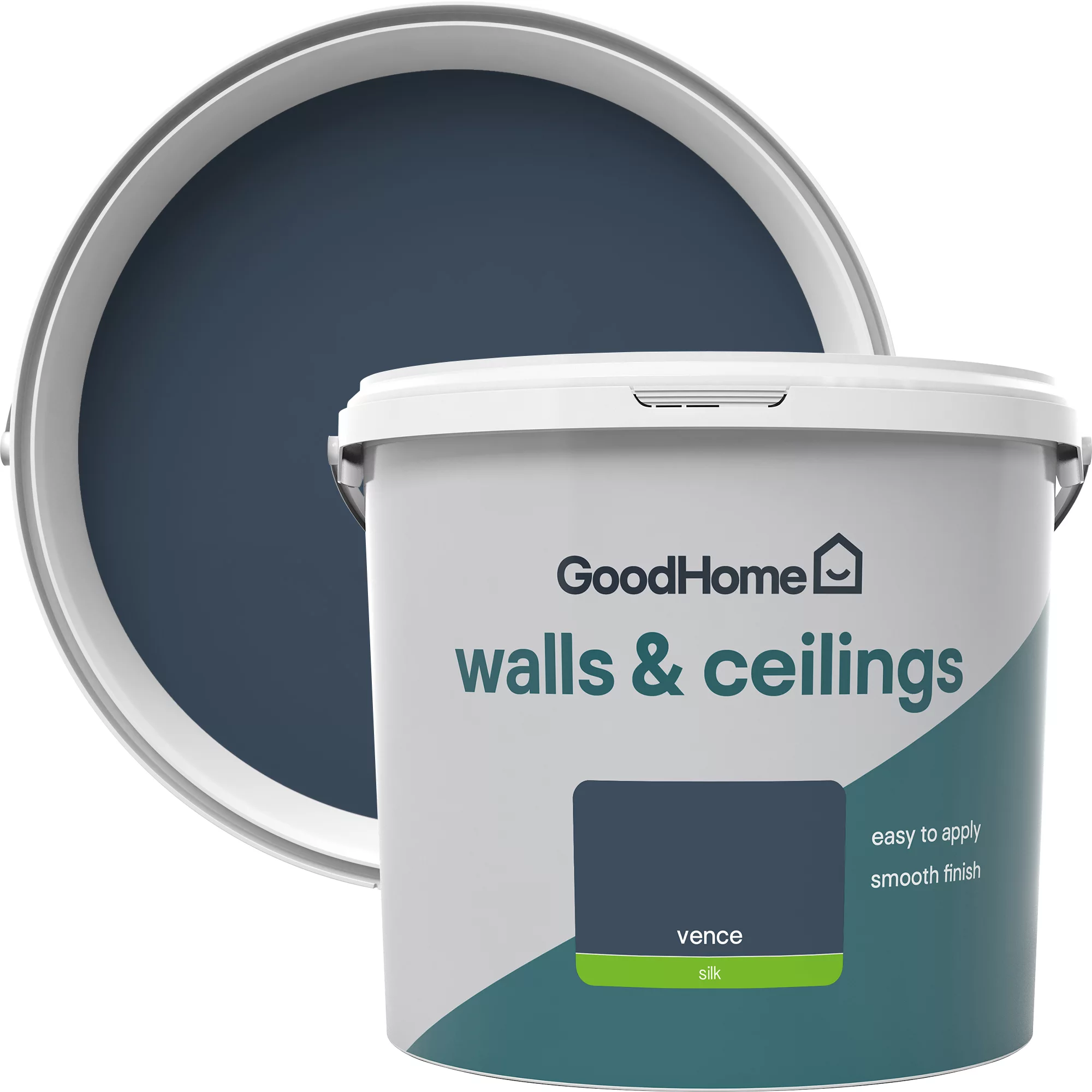 GoodHome Walls & Ceilings Vence Silk Emulsion Paint, 5L 1 GoodHome Walls & Ceilings Vence Silk Emulsion Paint, 5L