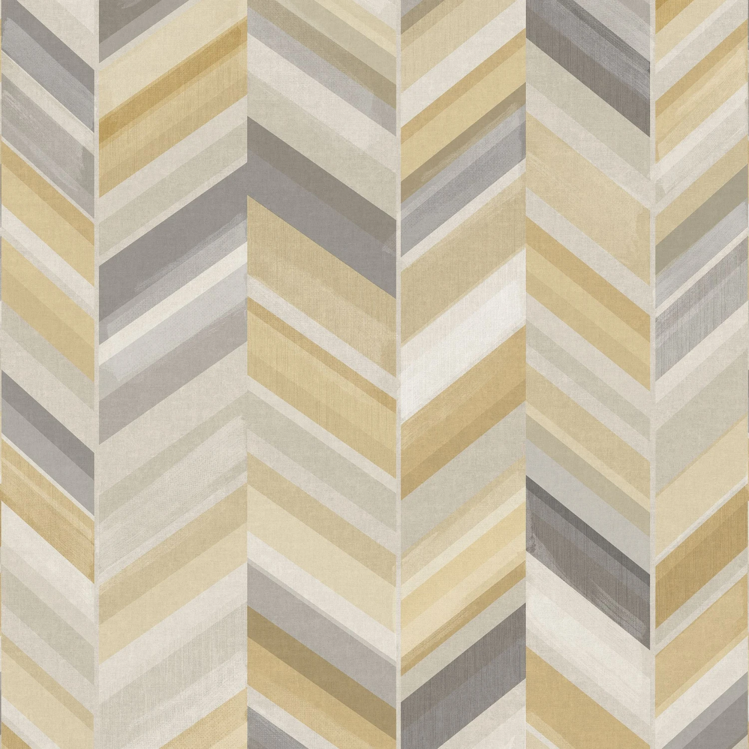 Grandeco Grey & Yellow Chevron Matt Mural 3 Grandeco Grey & Yellow Chevron Matt Mural - Image 3