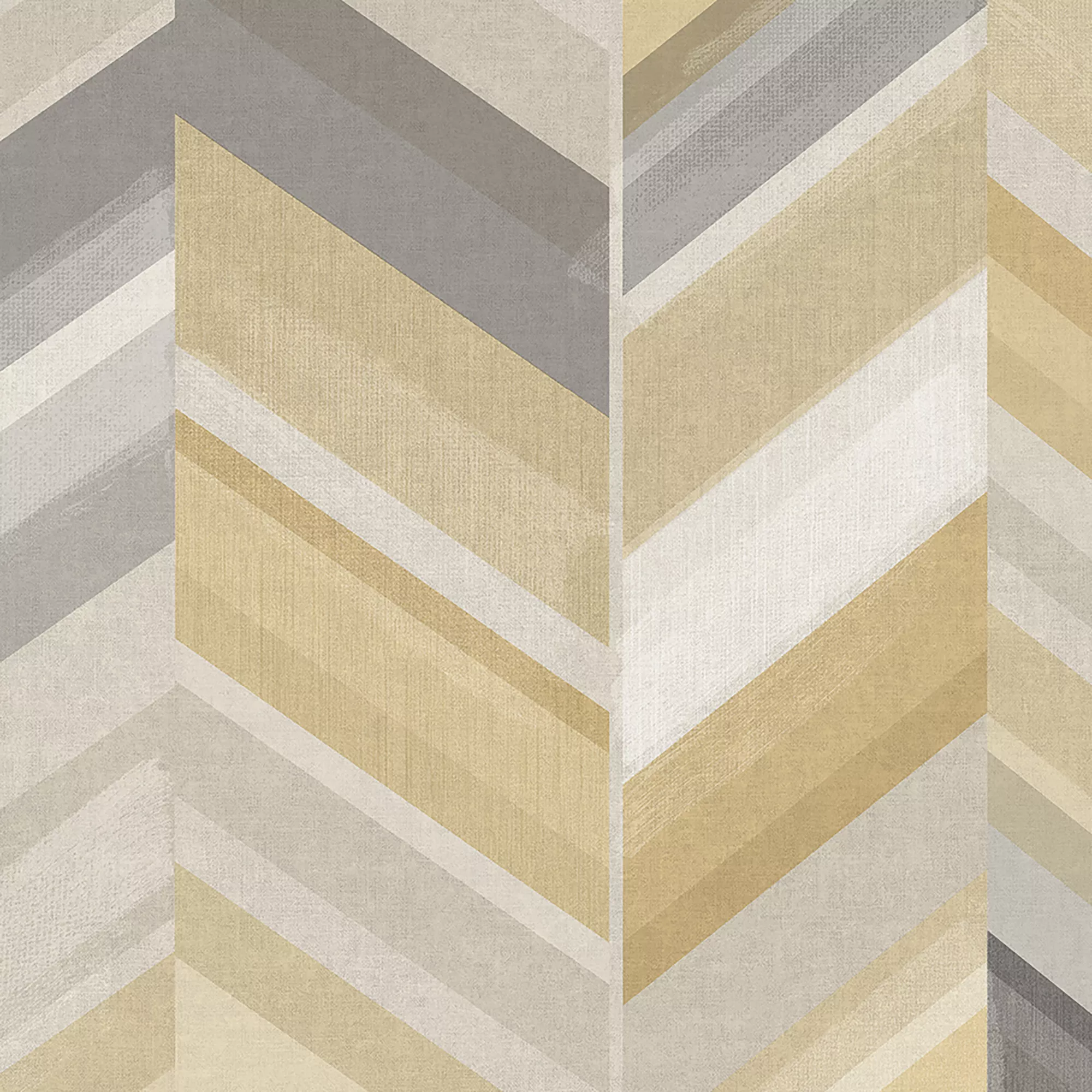 Grandeco Grey & Yellow Chevron Matt Mural 2 Grandeco Grey & Yellow Chevron Matt Mural - Image 2