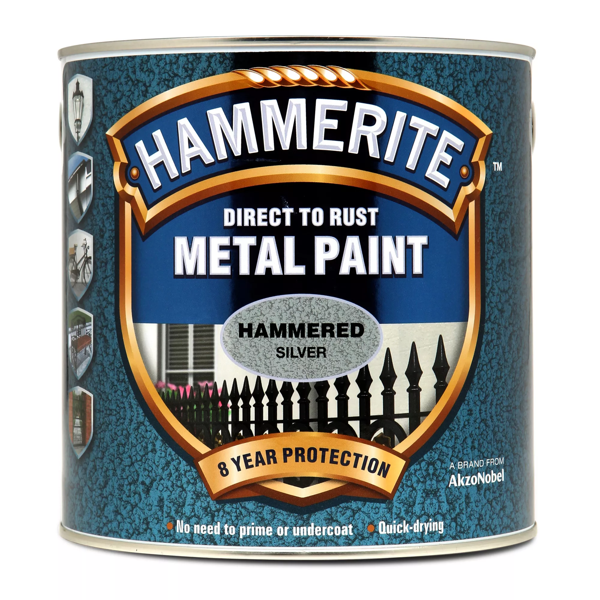 Hammerite Hammered Effect Metal Paint, 2.5L 2 Hammerite Hammered Effect Metal Paint, 2.5L - Image 2