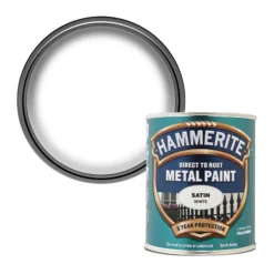 Hammerite White Satinwood Metal Paint, 750ml