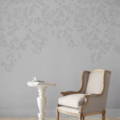 Laura Ashley Lockwood Grey Leaves Smooth Wallpaper -Outlet Paint Hub Store laura ashley lockwood grey leaves smooth wallpaper5011583488838 20i bq