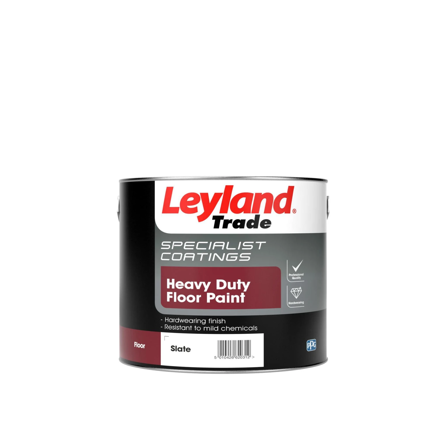 Leyland Trade Heavy Duty Slate Grey Satinwood Floor & Tile Paint, 2.5L 1 Leyland Trade Heavy Duty Slate Grey Satinwood Floor & Tile Paint, 2.5L