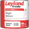 Leyland Trade Pure Brilliant White Gloss Metal & Wood Paint, 2.5L
