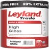 Leyland Trade Pure Brilliant White Gloss Metal & Wood Paint, 3L