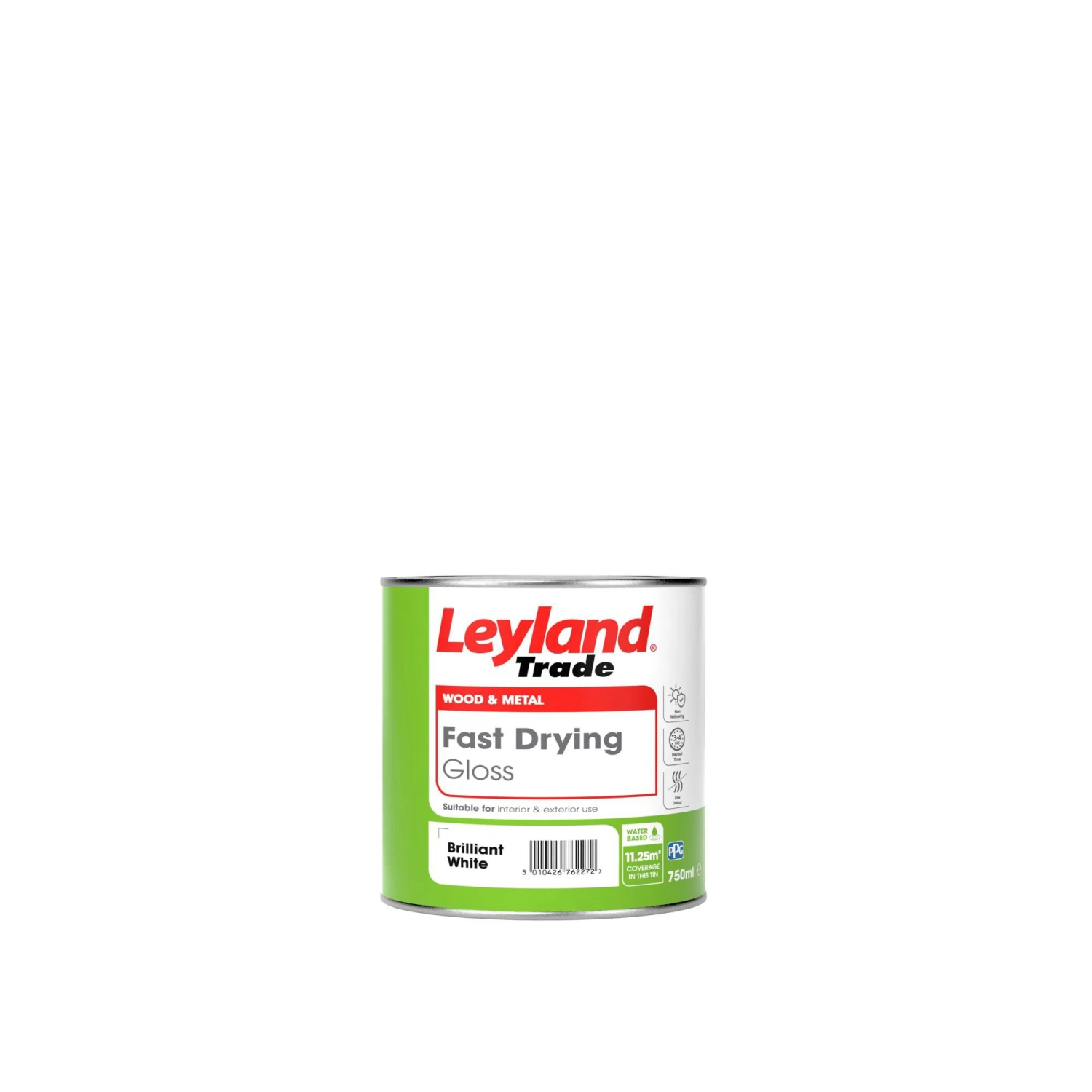 Leyland Trade Quick Dry Pure Brilliant White Gloss Metal & Wood Paint, 750ml 1 Leyland Trade Quick Dry Pure Brilliant White Gloss Metal & Wood Paint, 750ml