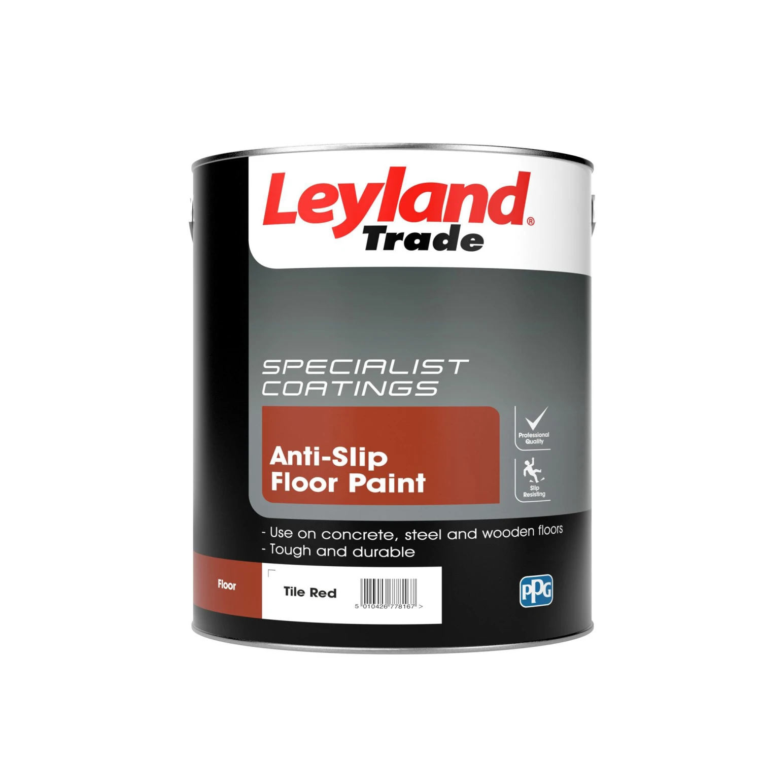 Leyland Trade Tile Red Semi-gloss Floor Paint, 5L 1 Leyland Trade Tile Red Semi-gloss Floor Paint, 5L